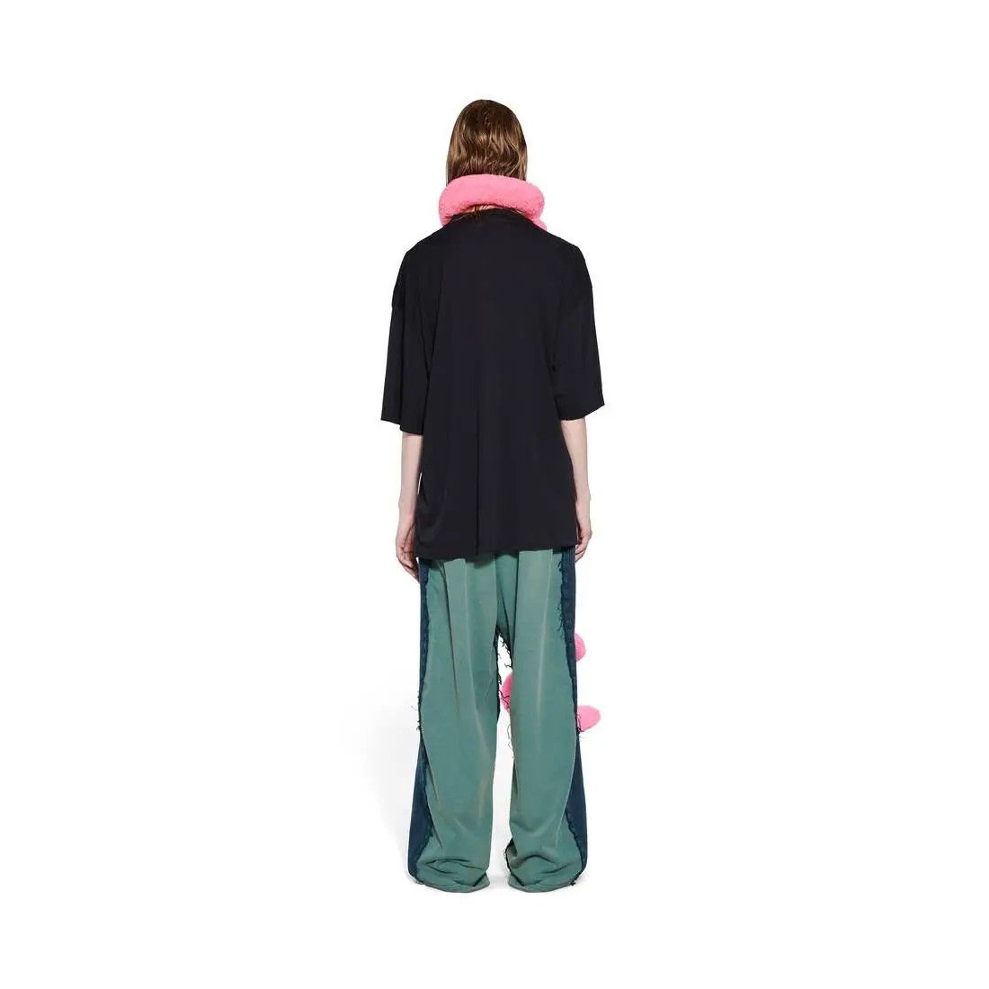 Balenciaga o1la1rc1a0625 Styling Hotline T-Shirt Large Fit in Black Size XL / US 12-14 / IT 48-50 - 5 Thumbnail