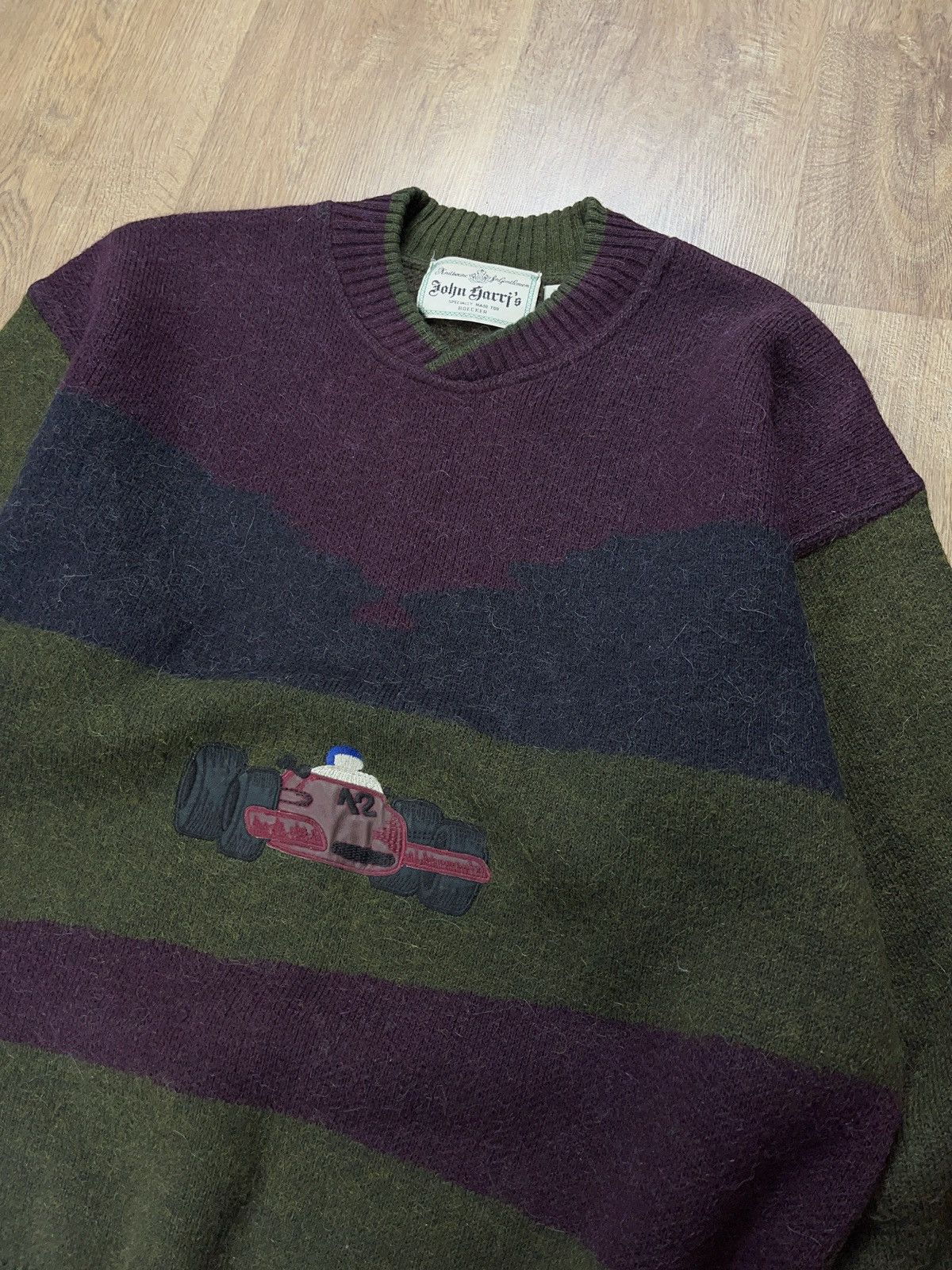 Japanese Brand × Vintage ➕vintage y2k fuzzy sweater formula 1 racing embroidery Size US L / EU 52-54 / 3 - 2 Thumbnail