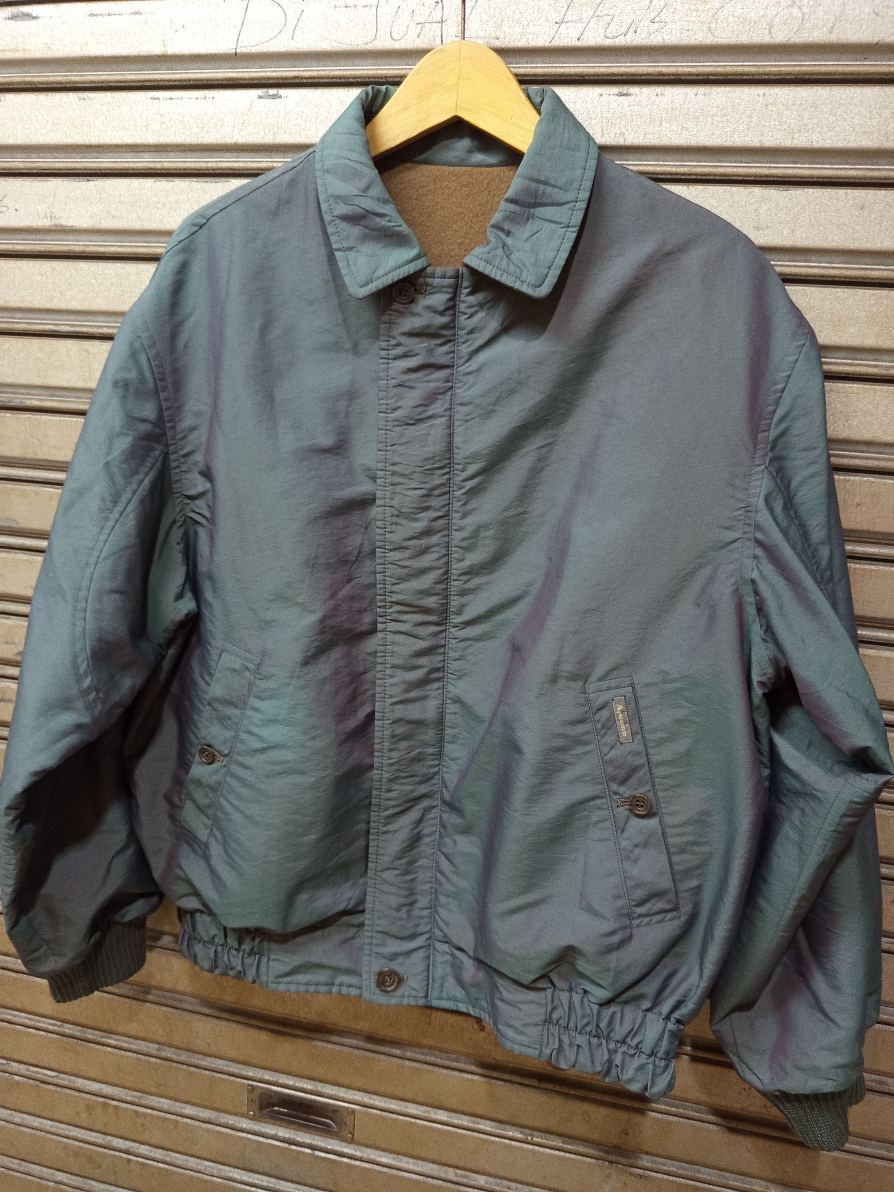Aquascutum 1990s Aquascutum Reversible Bomber Jacket Size US L / EU 52-54 / 3 - 2 Thumbnail