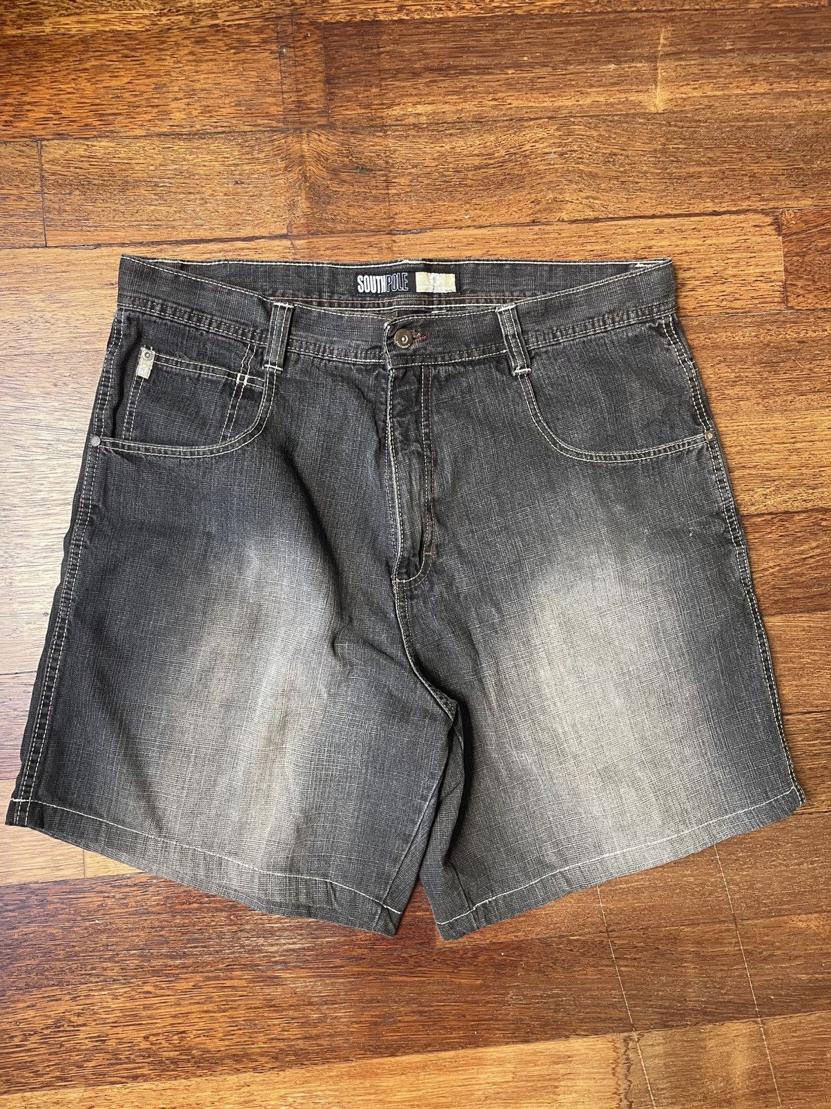 Southpole Vintage Y2K Southpole Baggy Black Denim Shorts / Jorts Size US 38 / EU 54 - 1 Thumbnail