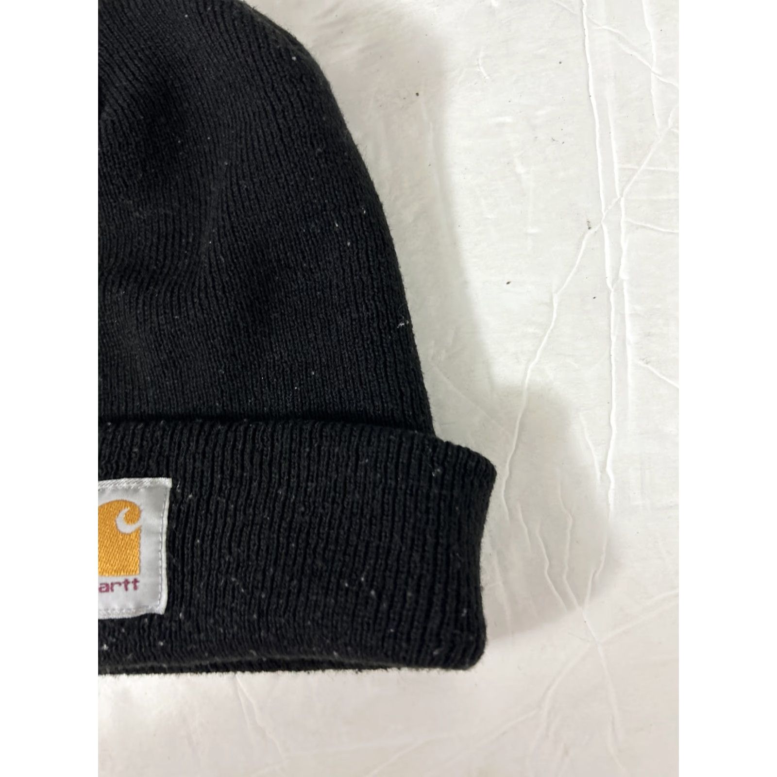 Carhartt Carhartt Beanie Hat Unisex Adults One Size Black Knit Acrylic Stretch Breathable Solid Logo Fall Winter 2010s Men Women Cap Watchman Size ONE SIZE - 4 Thumbnail