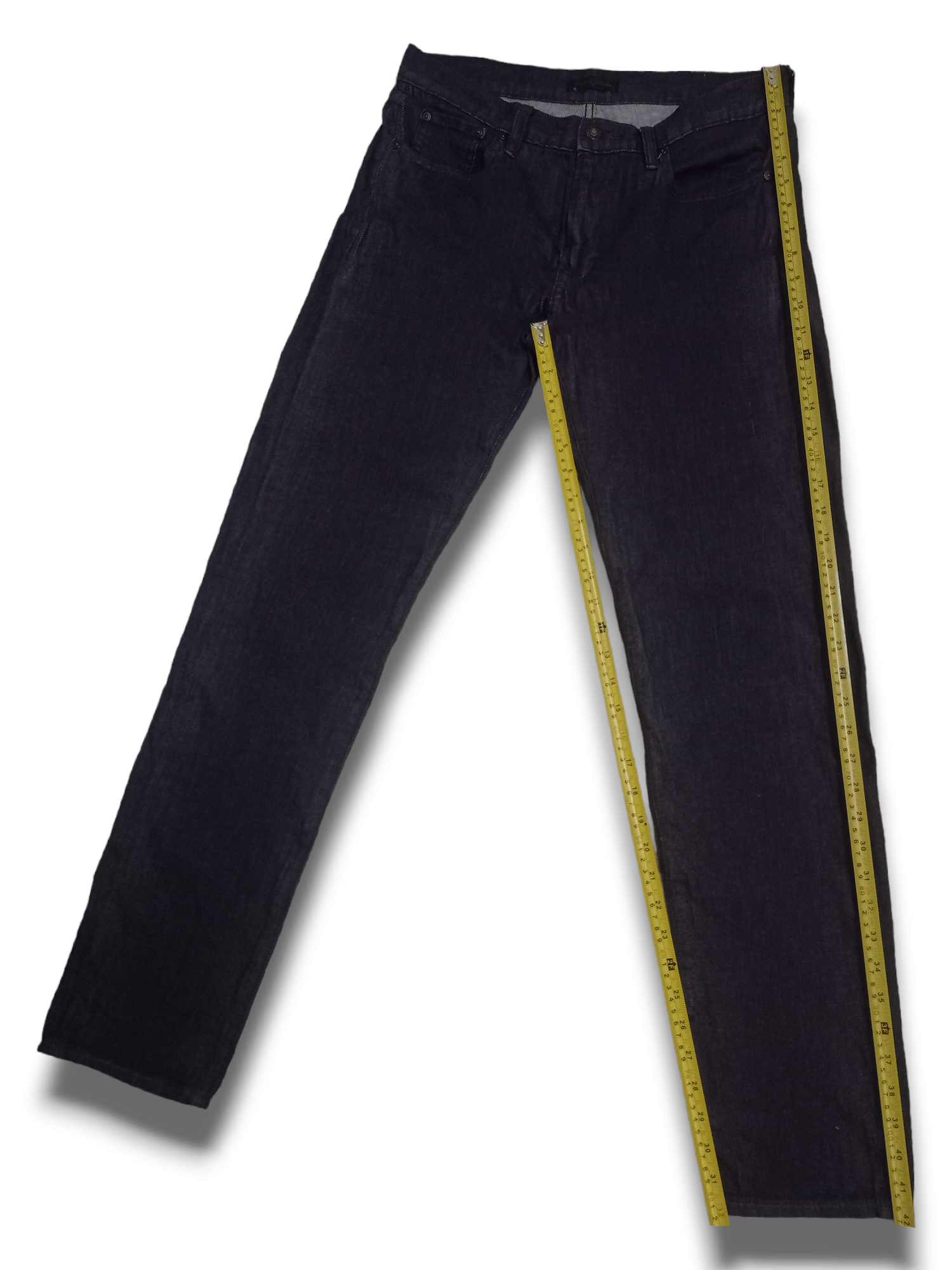 Japanese Brand × Uniqlo Vintage Japanese Uniqlo Black Pleated Denim Pants 31x32 Size US 31 - 11 Thumbnail