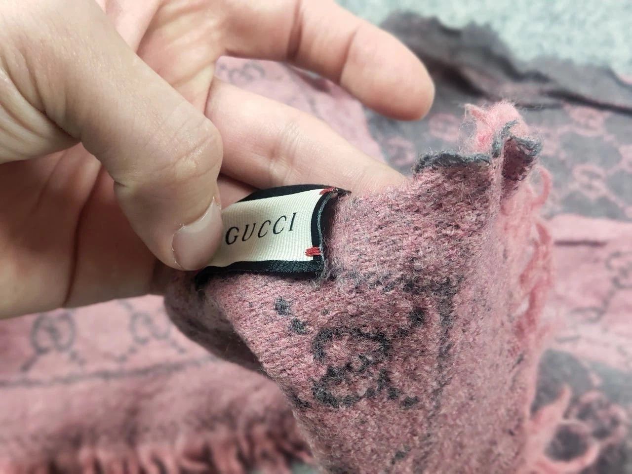 Gucci Gucci GG Monogram Authentic double-sided wool scarf Size ONE SIZE - 15 Thumbnail