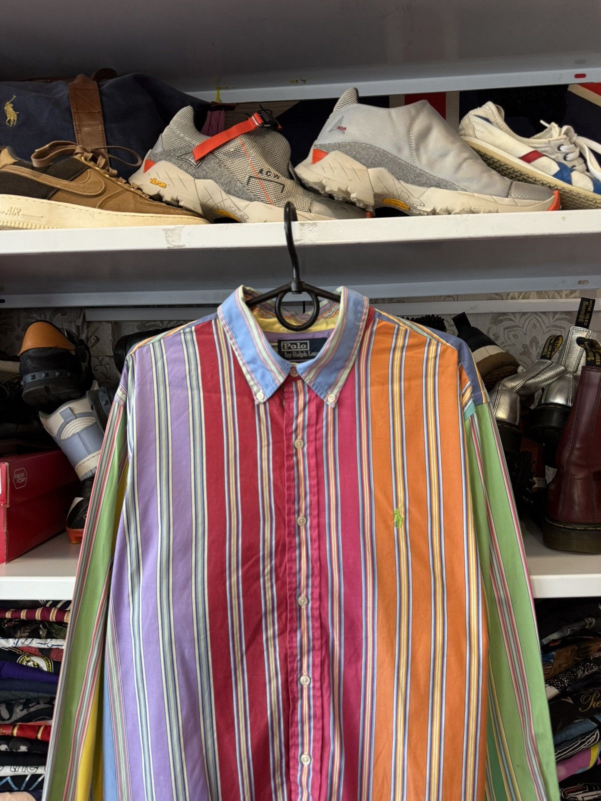 Polo Ralph Lauren Vintage RALPH LAUREN Multicolour Striped long Sleeved Shirt Size US XL / EU 56 / 4 - 2 Thumbnail