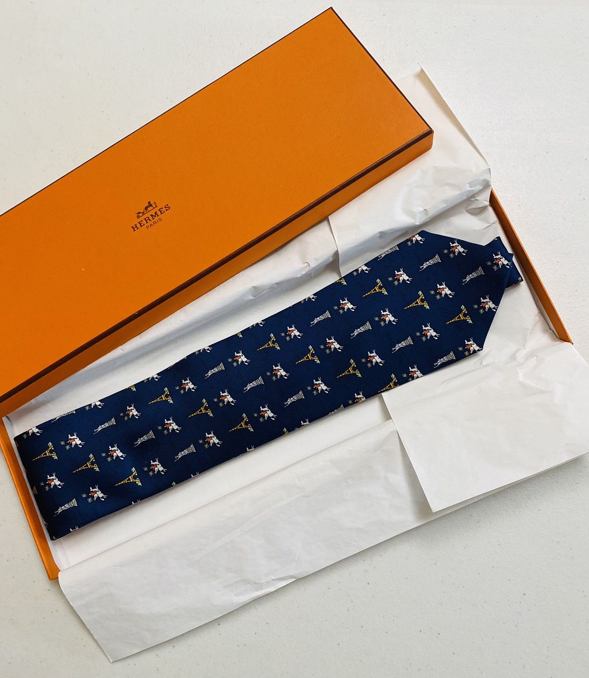 Hermes Hermès 🇫🇷 Blue Maison Hermès NYC 2000 Opening 7913 MA Rare NW Size ONE SIZE - 6 Thumbnail