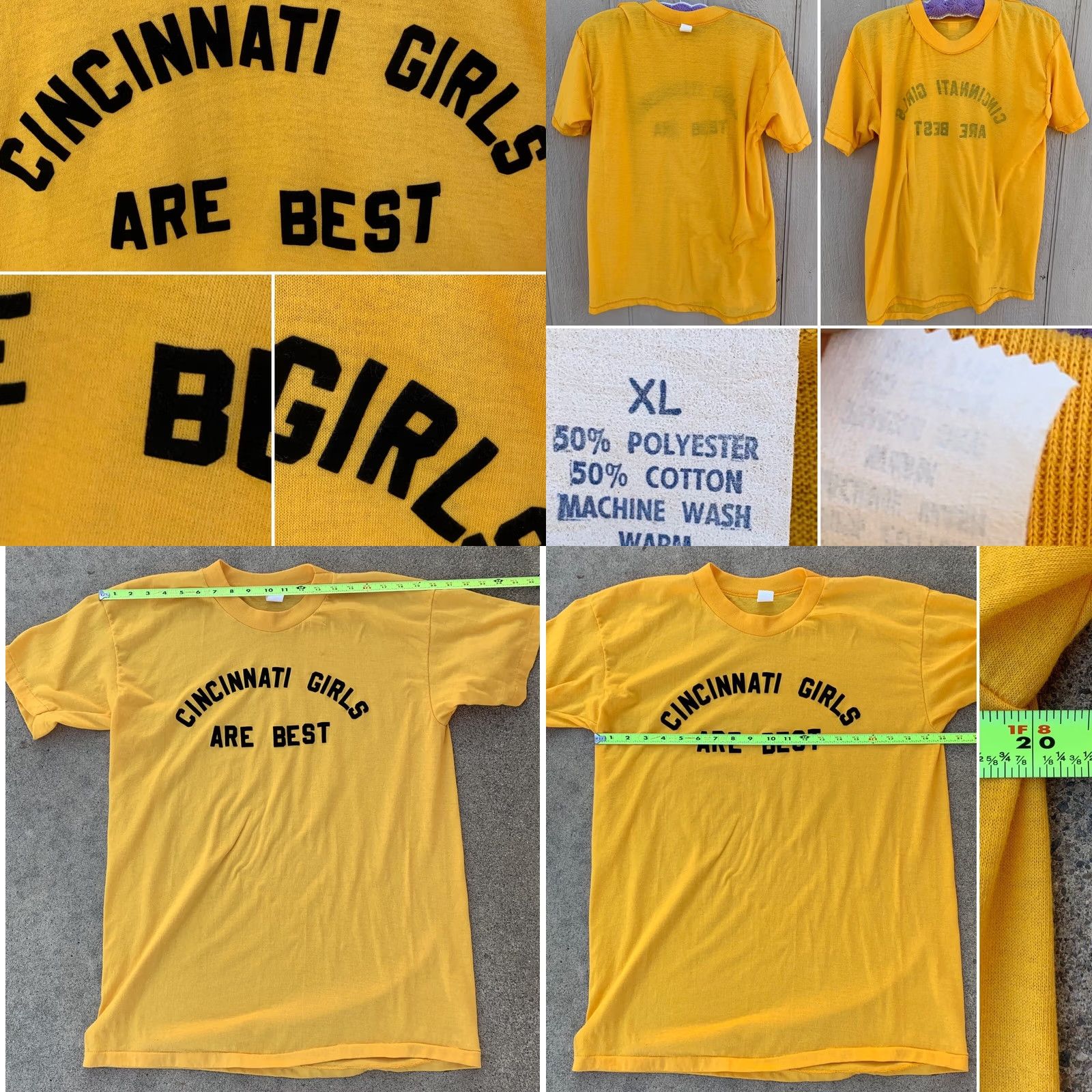 Vintage VINTAGE Cincinnati Girls Are Best T-Shirt WPL 7190 Single Stitch XL Men XS? Size US XL / EU 56 / 4 - 8 Thumbnail