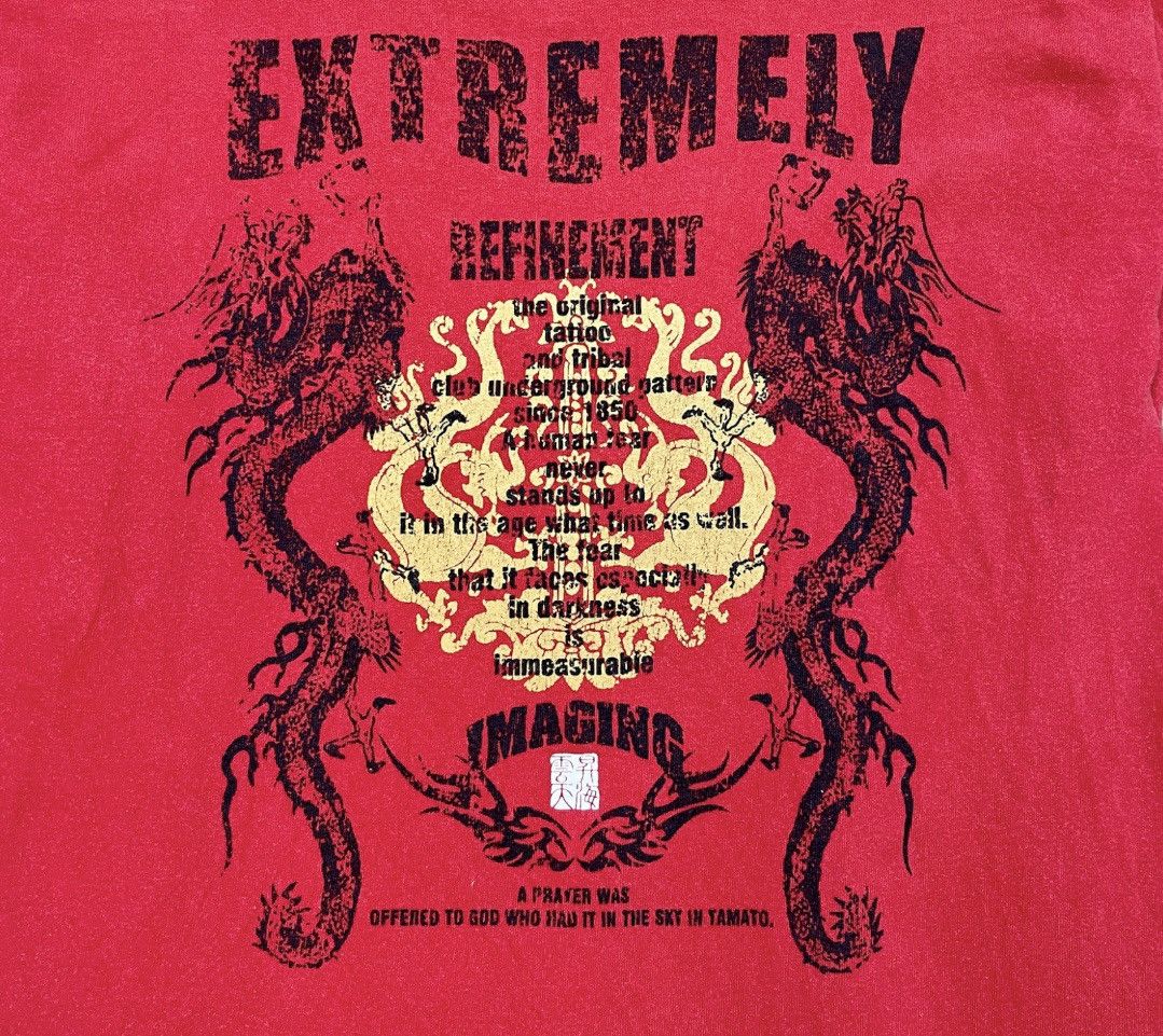 Japanese Brand × Vintage VINTAGE ETREMELY CROSS DRAGON BE STRONG BACKHIT Size US M / EU 48-50 / 2 - 9 Thumbnail