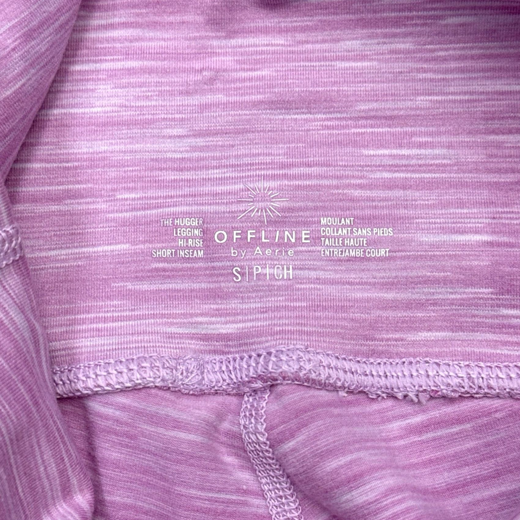 Vintage Offline Leggings Womens Small Short Pink High Rise Stretch New Size 28" / US 6 / IT 42 - 4 Thumbnail