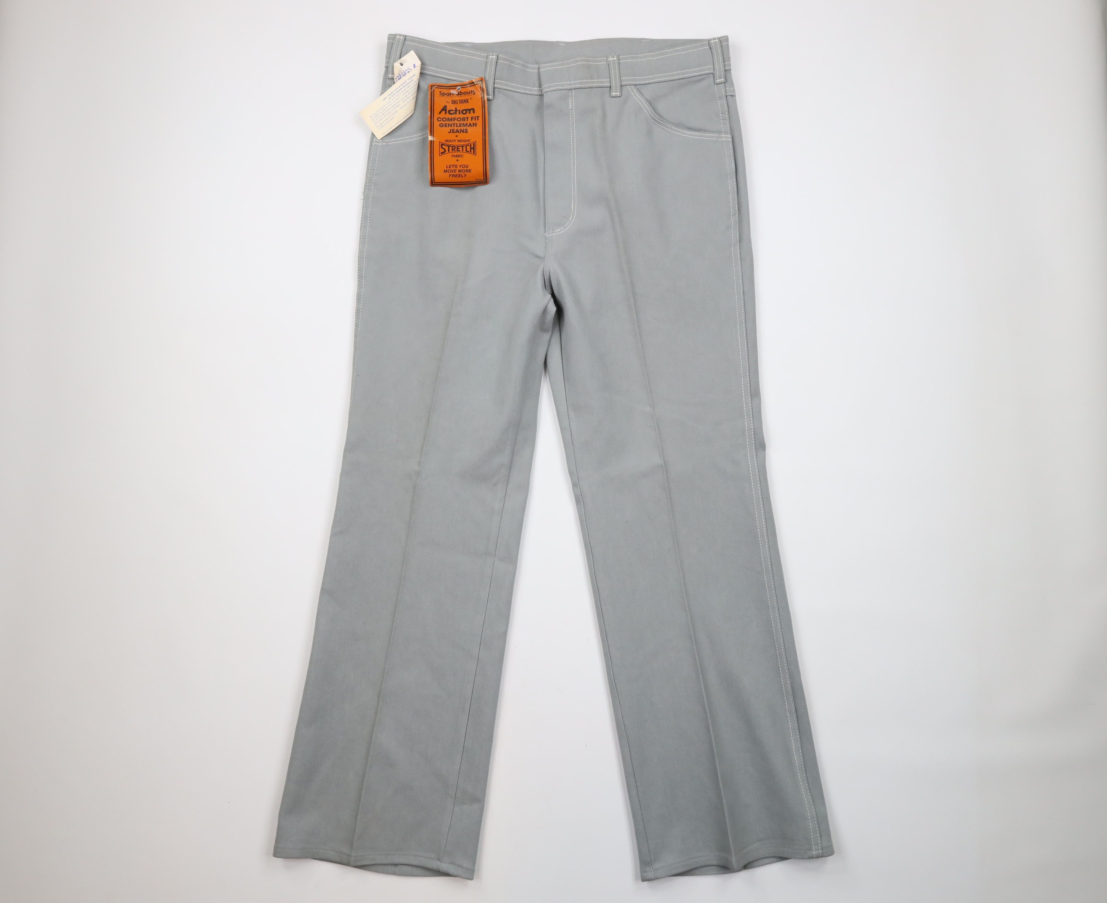 image of Deadstock Vintage 70's Streetwear Bell Bottoms Jeans Usa in Grey, Men's (Size 38)