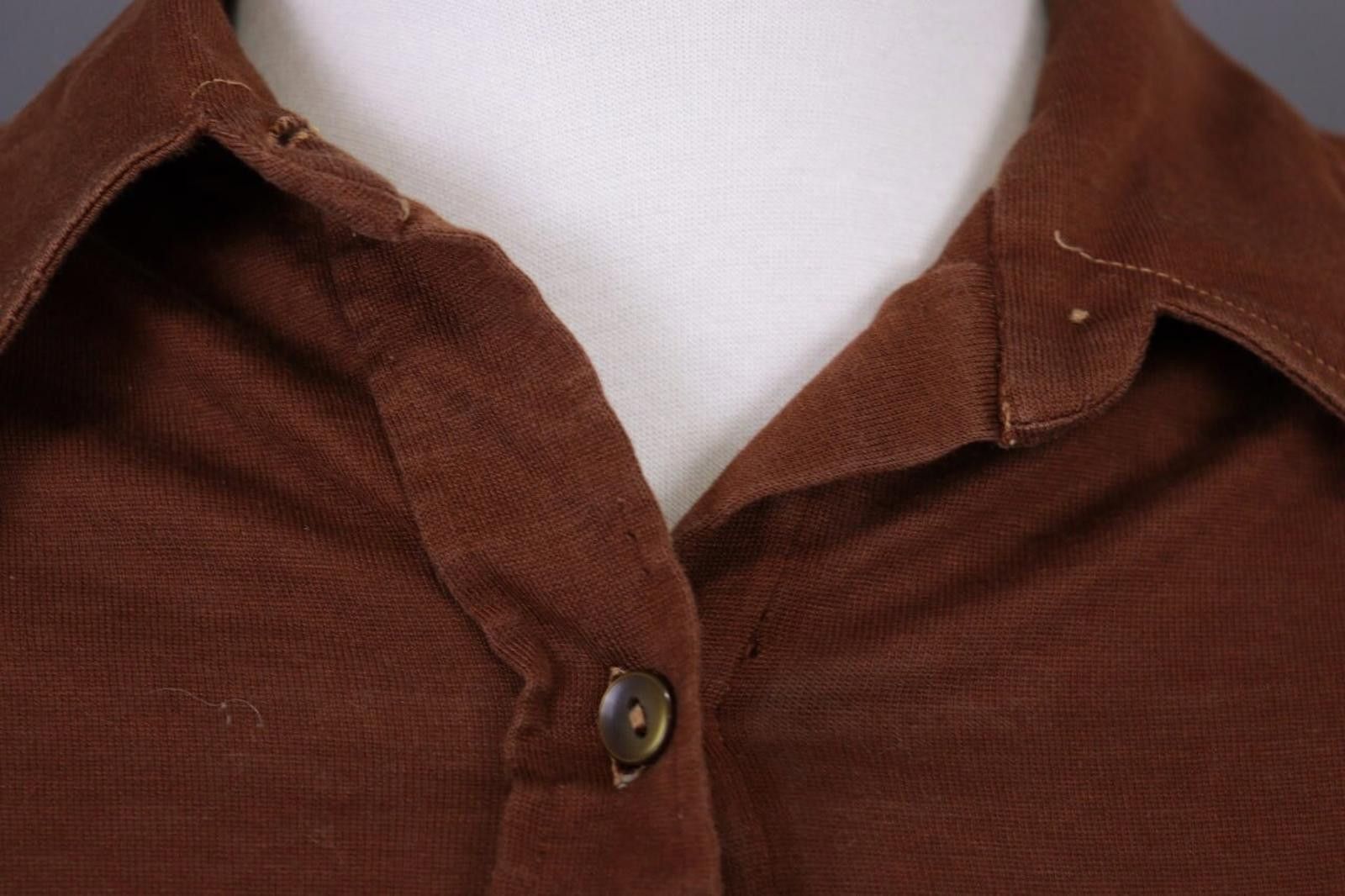 Guy Laroche Vintage Guy Laroche Brown Button Down Top Shirt Size 44 Size M / US 6-8 / IT 42-44 - 7 Thumbnail