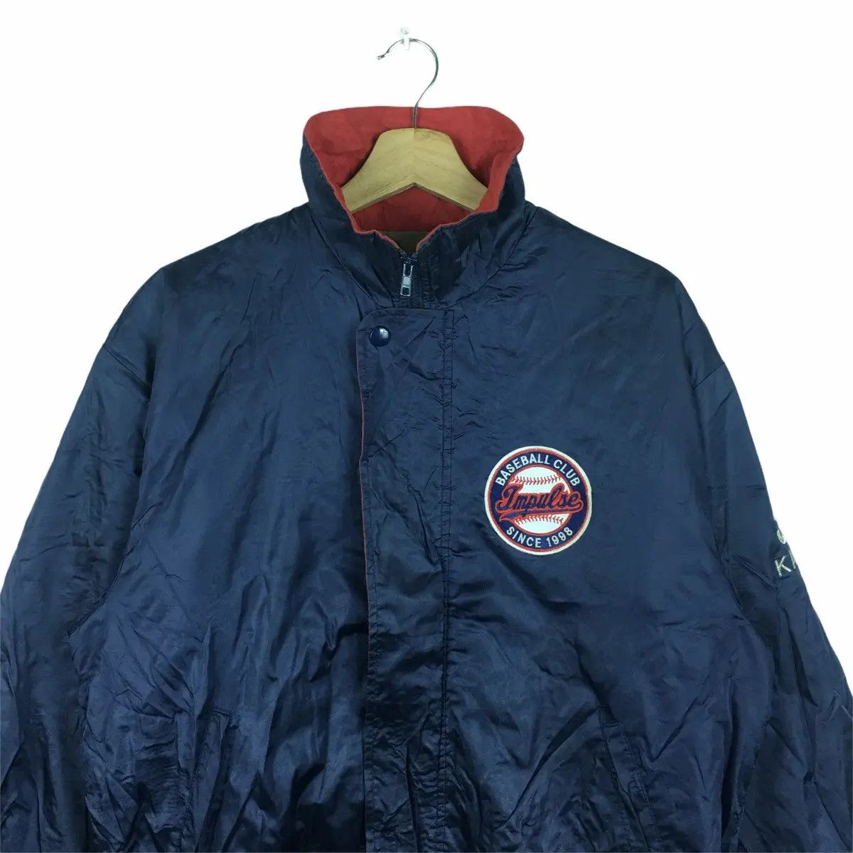 MLB Vtg IMPULSE BASEBALL CLUB Varsity Jacket Parka Hoodie Size US L / EU 52-54 / 3 - 4 Thumbnail