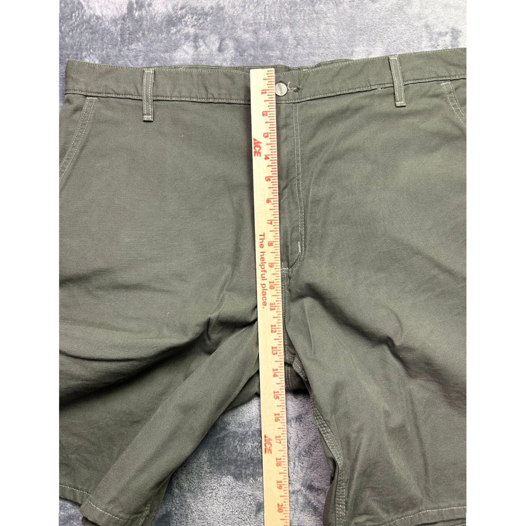 Carhartt VINTAGE Carhartt 42 Olive Green Canvas Carpenter Shorts Relaxed Fit Cargo Workwear Shorts Mens Size US 42 / EU 58 - 7 Thumbnail