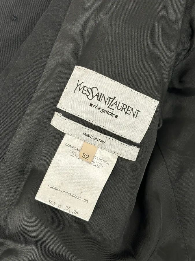 Yves Saint Laurent AW2003 Yves Saint Laurent Rive Gauche Black Cargo Trench Coat Size US L / EU 52-54 / 3 - 11 Thumbnail
