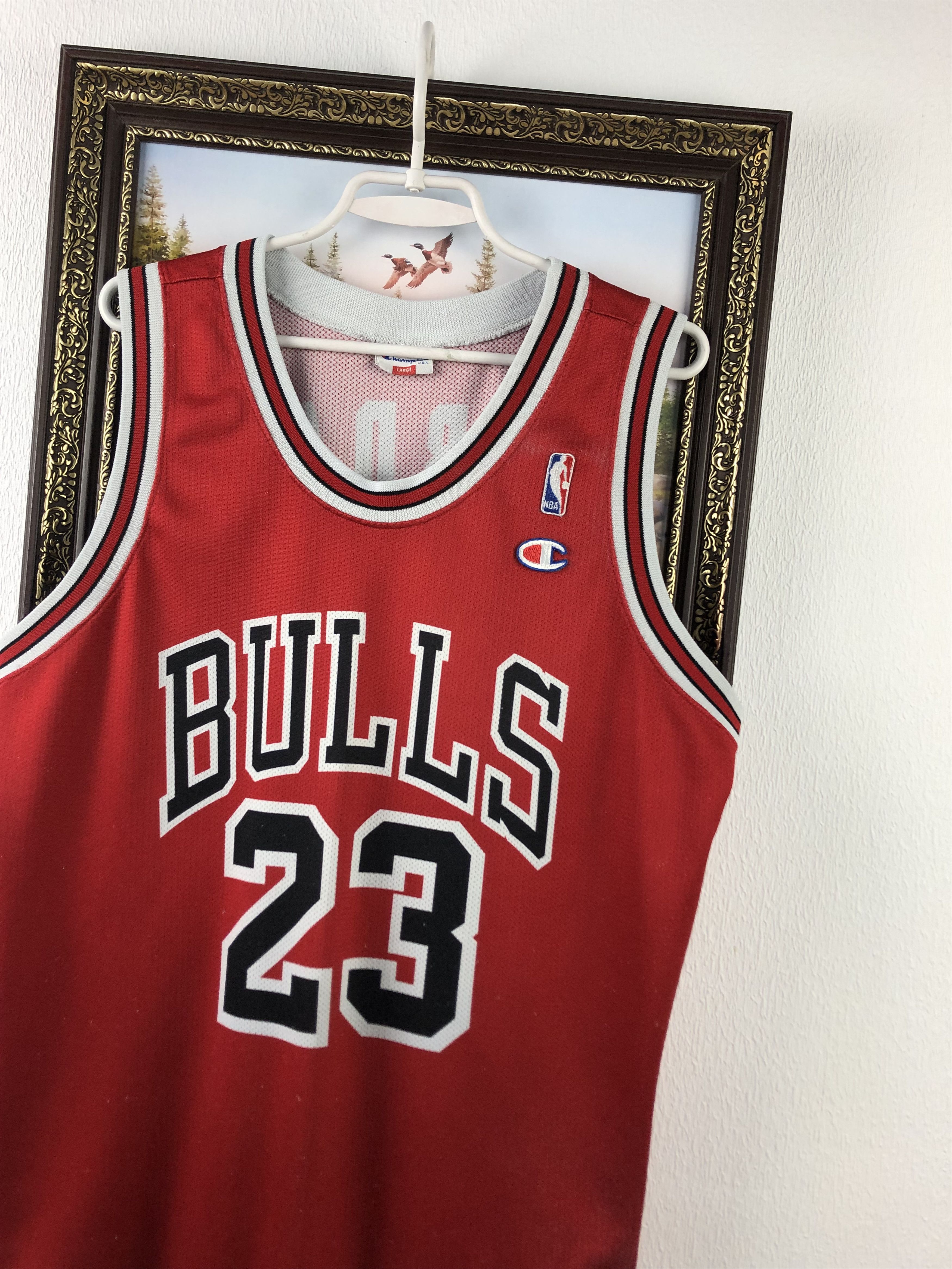 Champion Vintage 90's Champion Chicago Bulls Jordan Jersey Shirt Size US L / EU 52-54 / 3 - 5 Thumbnail