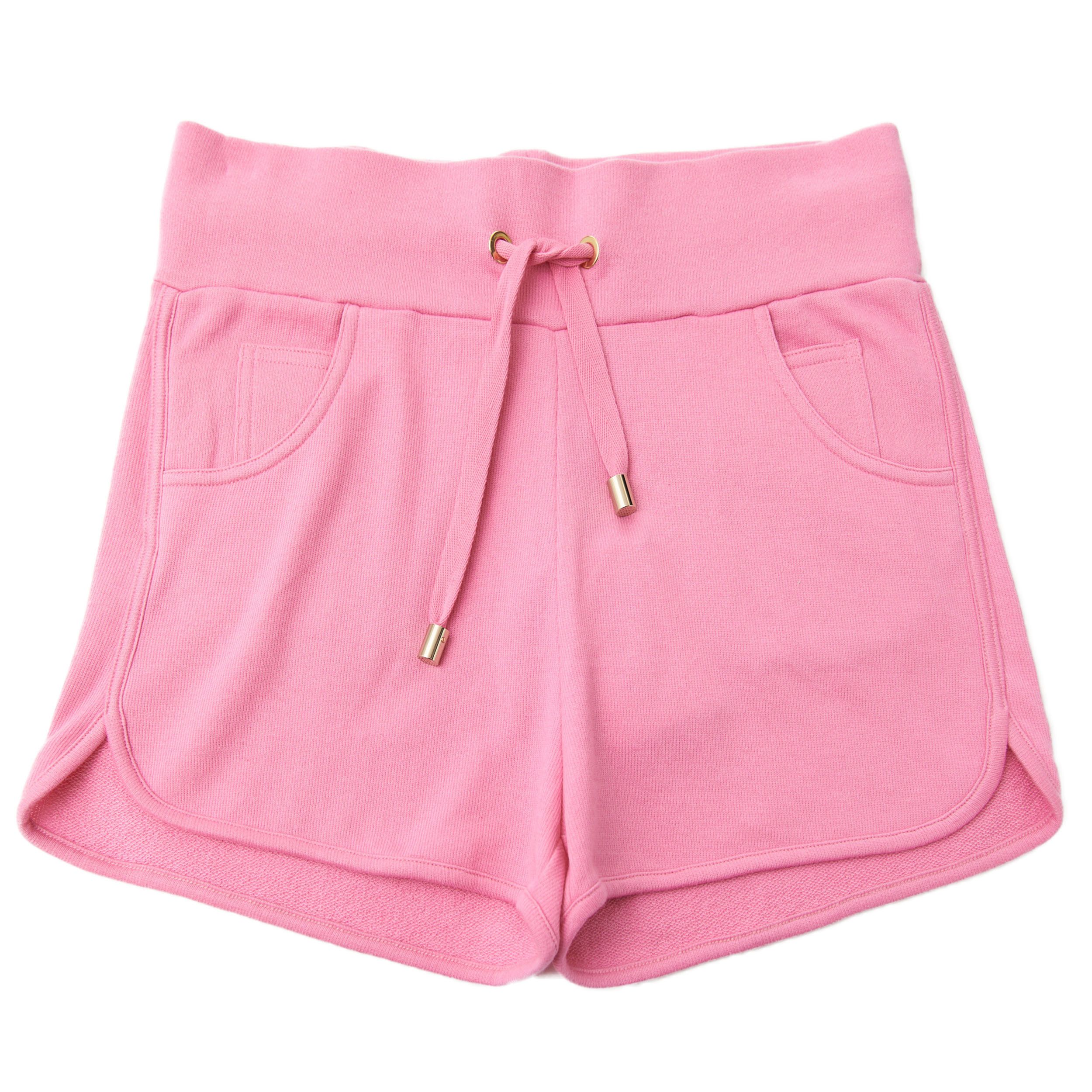 Balmain Light Pink Cashmere & Cotton Shorts With Monogram Logo Size 28" / US 6 / IT 42 - 1 Thumbnail