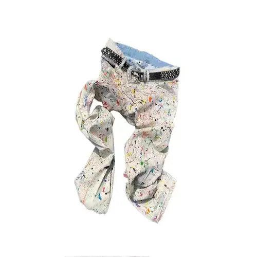 VIBE Street Retro Tie Dye Splashed Ink Loose Jeans Size US 30 / EU 46 - 5 Thumbnail