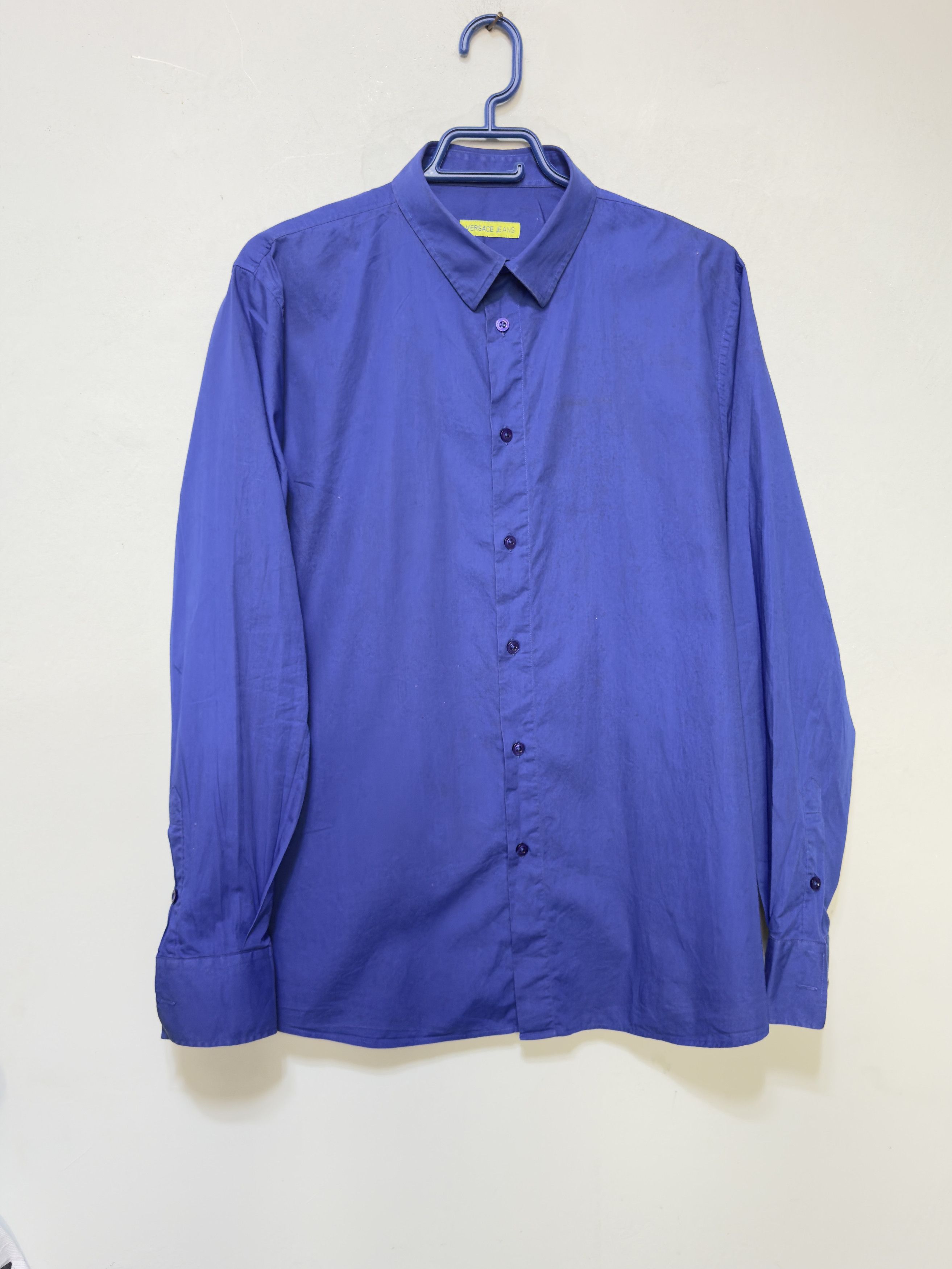 Versace Jeans Couture 🔥 blue electric versace shirt size M cotton stretch Size US M / EU 48-50 / 2 - 1 Thumbnail