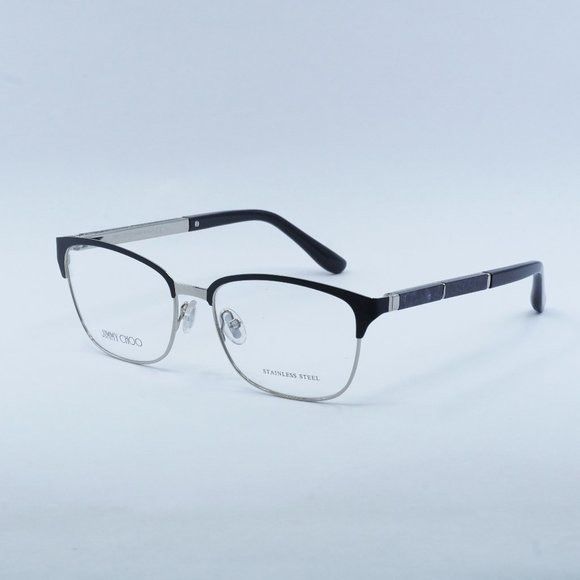 Jimmy Choo Jimmy Choo JC192 0003 00 Eyeglasses Matte Black/Silver 54mm Size ONE SIZE - 1 Thumbnail