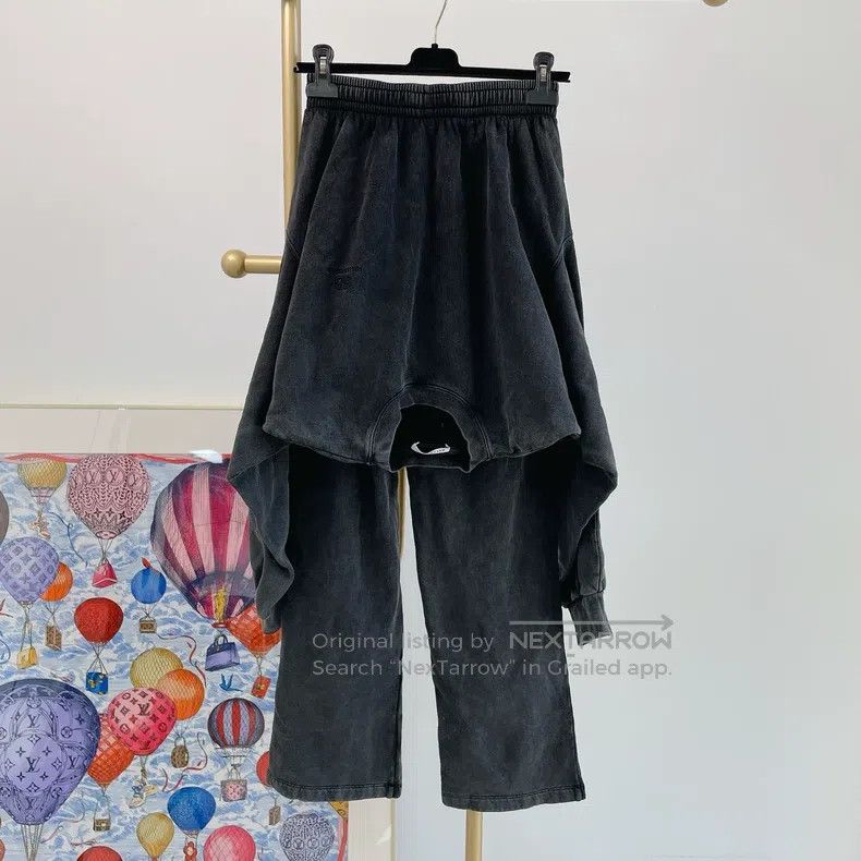 Balenciaga Balenciaga size S Faux Two-Piece Washed Pants Size US 27 - 2 Thumbnail