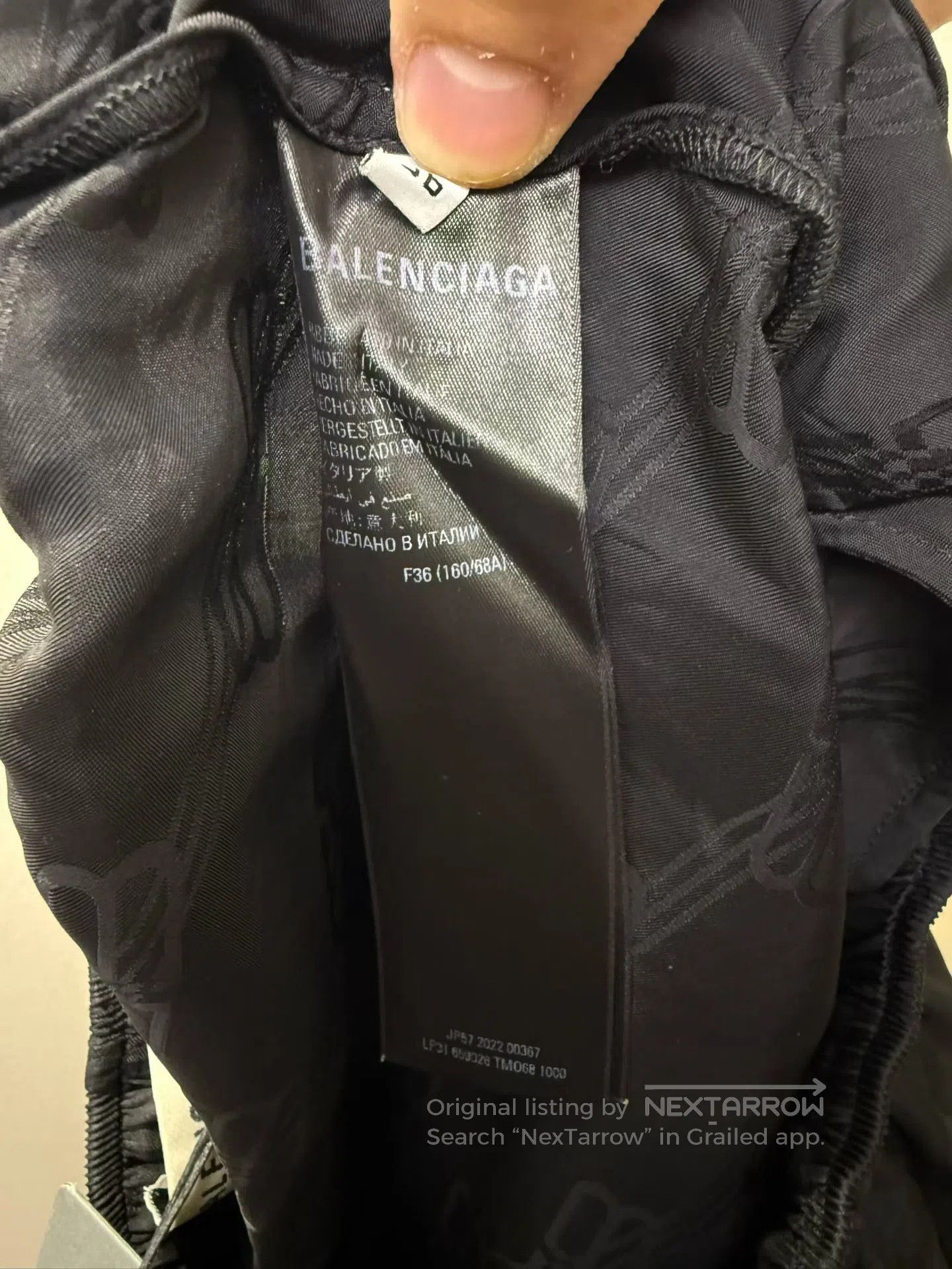 Balenciaga Balenciaga Black Lock Full Logo Silk Long Pants| Size US 36 / EU 52 - 3 Thumbnail