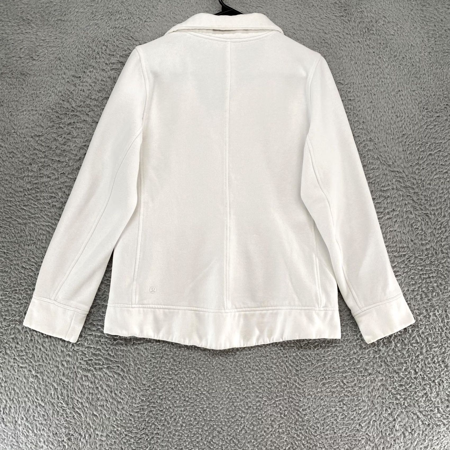 Lululemon Lululemon Jacket Womens 6 White Quilted Fleece Be True Full Zip Moto Pockets Shirt Size M / US 6-8 / IT 42-44 - 7 Thumbnail