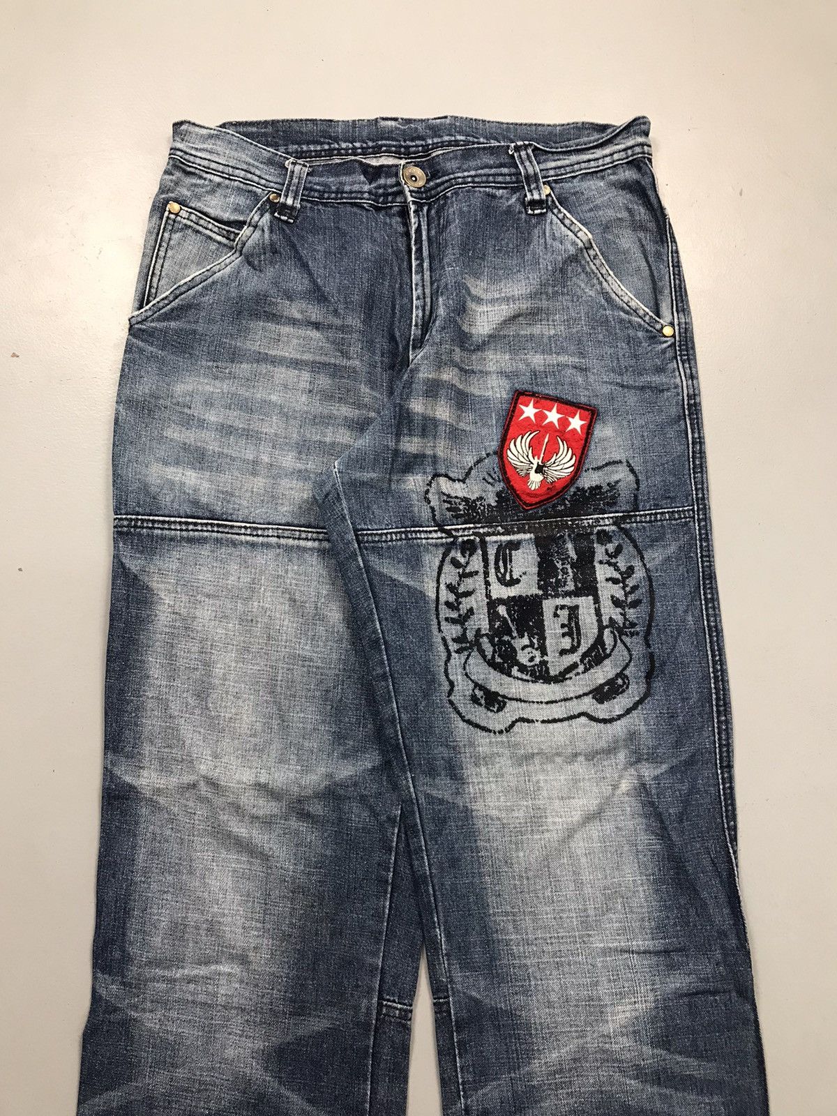 JNCO Vintage cars jeans prints denim Size US 34 / EU 50 - 5 Thumbnail