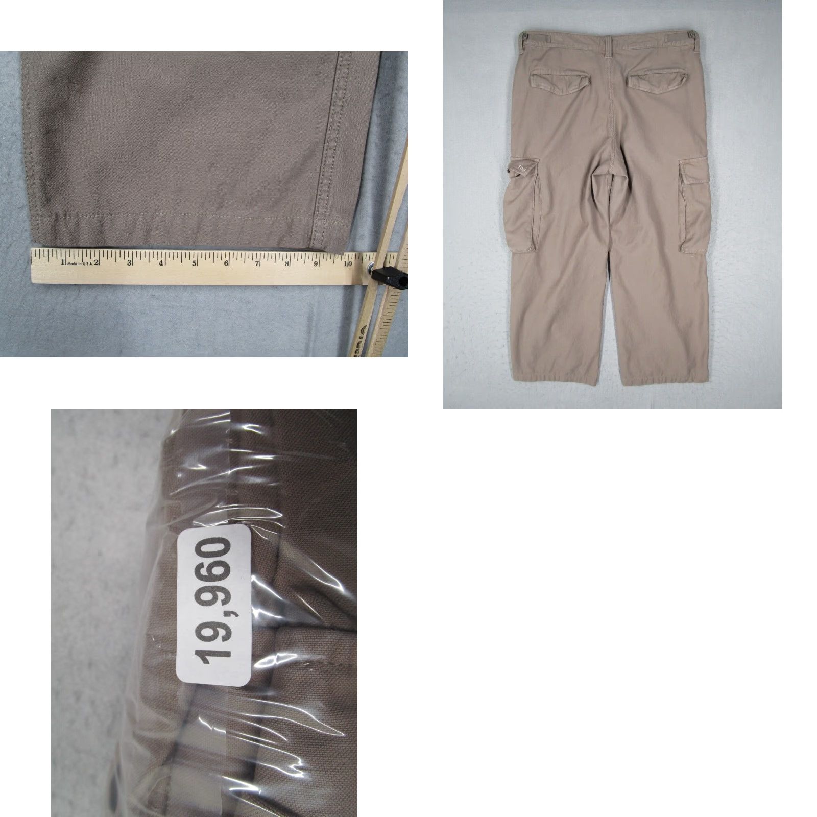 TNA VINTAGE TNA Cargo Pants Women’s 12 Brown Canvas Mid Rise Straight Leg Adjustable Waist Fall Spring Summer Winter Casual Workwear Size 34" / US 12 / IT 48 - 8 Thumbnail