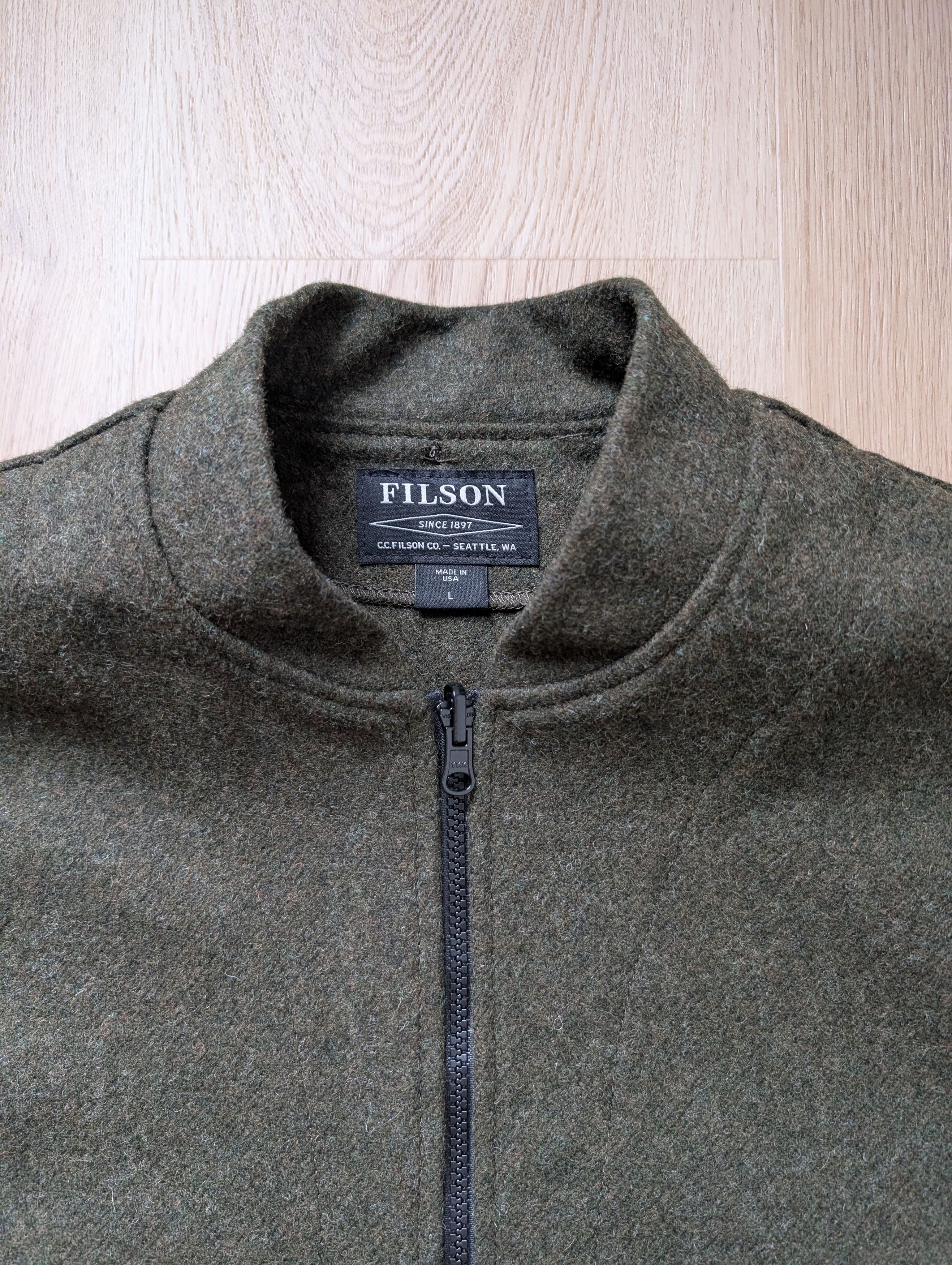 Filson FILSON Mackinaw 100% Wool Forest Green Zip Hunting Vest USA Size US L / EU 52-54 / 3 - 2 Thumbnail