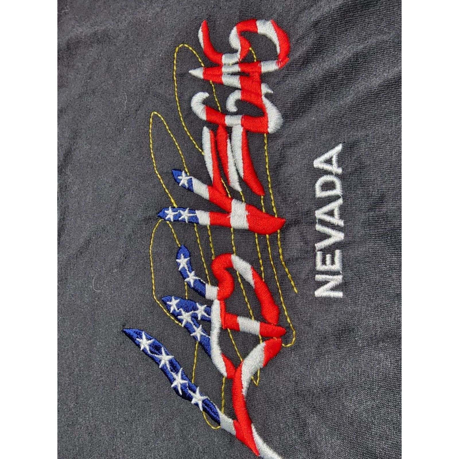 Jerzees VINTAGE TND Las Vegas T Shirt Mens XL Black Embroidered Logo 90s Dolphin Ocean USA Made Crew Neck Short Sleeve Shirt Men Size US XL / EU 56 / 4 - 4 Thumbnail