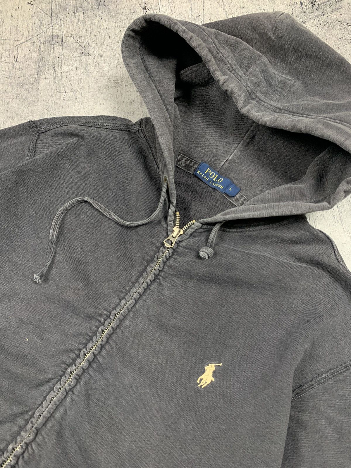 Polo Ralph Lauren × Vintage Vintage Polo Ralph Lauren Zip Hoodie Faded Washed Y2K Size US L / EU 52-54 / 3 - 4 Thumbnail