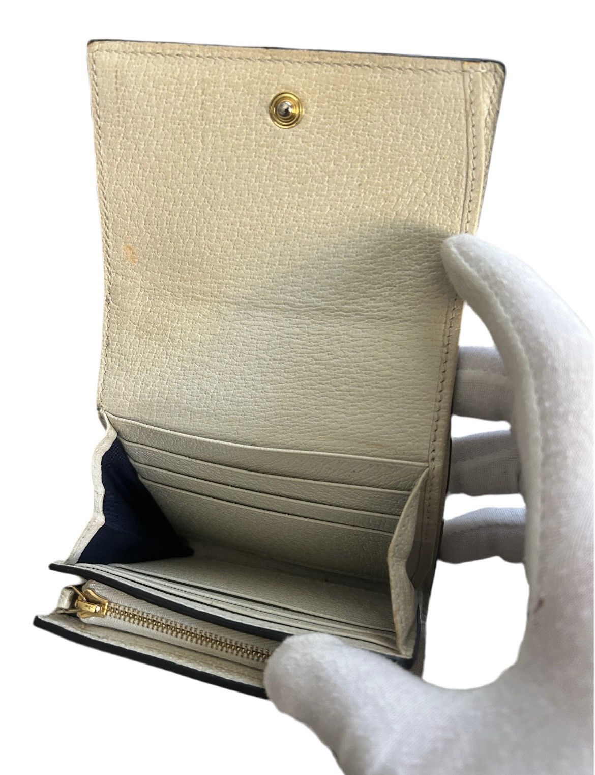 Gucci Gucci GG Striped Leather Zippy Wallet Size ONE SIZE - 3 Thumbnail