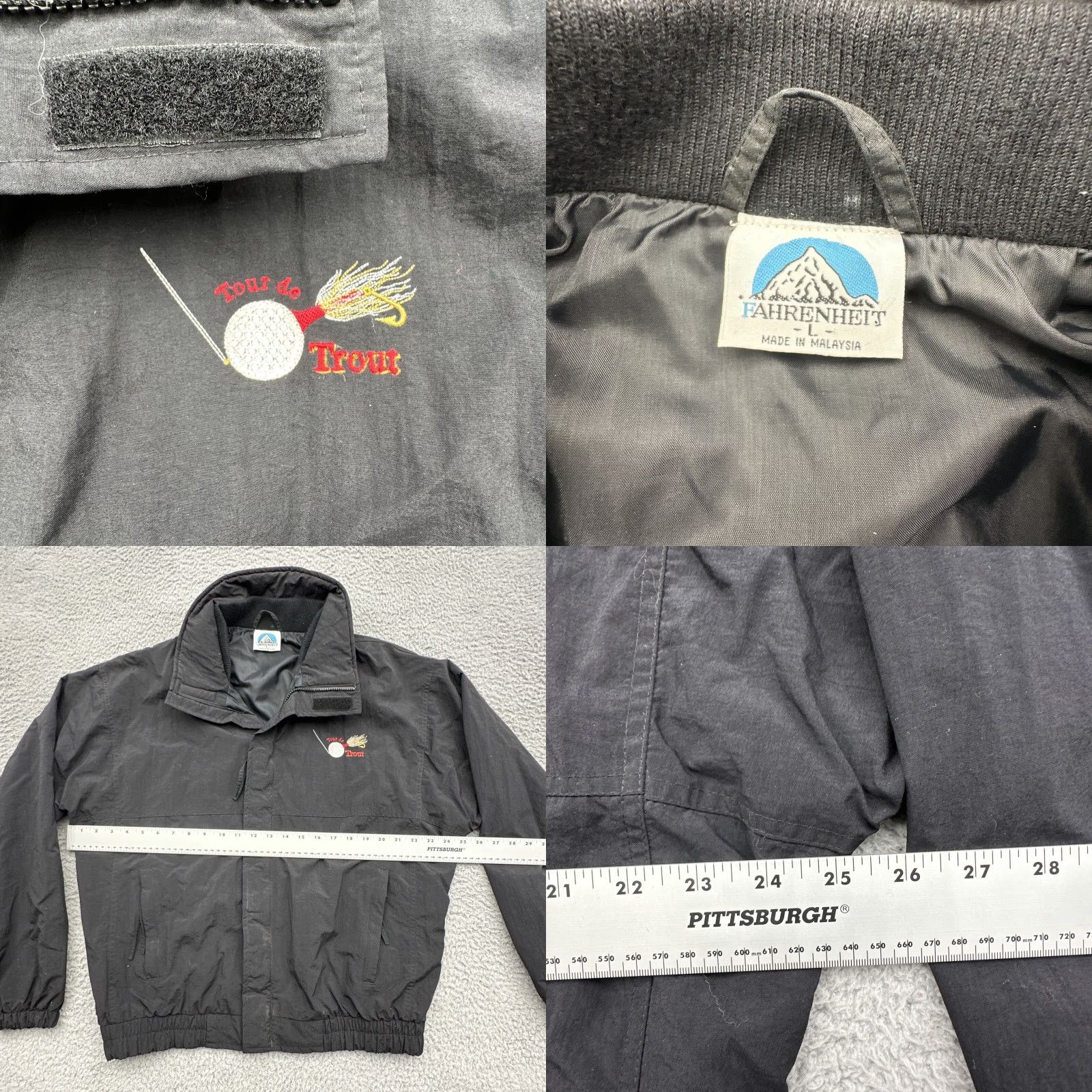 Vintage VINTAGE Fahrenheit Windbreaker Jacket 90s Black XL Men Shirt? Size US XL / EU 56 / 4 - 8 Thumbnail