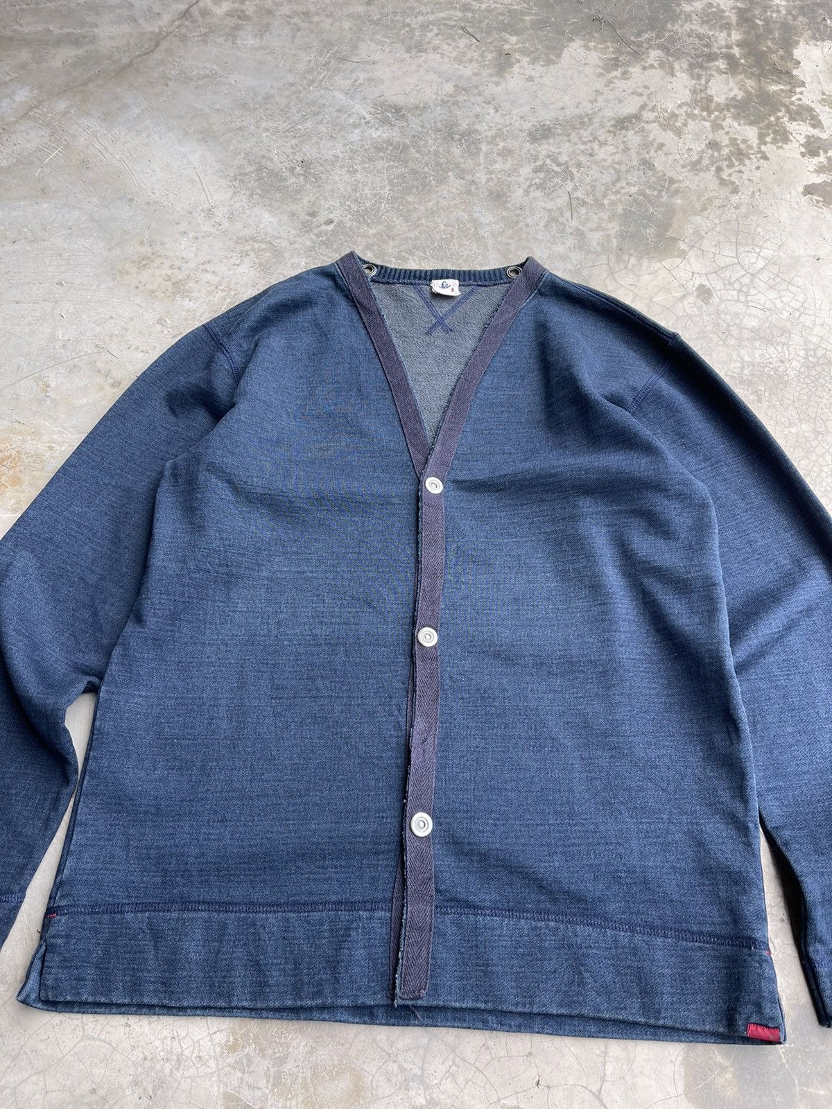 Eternal × Japanese Brand × Pure Blue Japan Pure indigo Eternal Cardigan Jacket Size US M / EU 48-50 / 2 - 5 Thumbnail