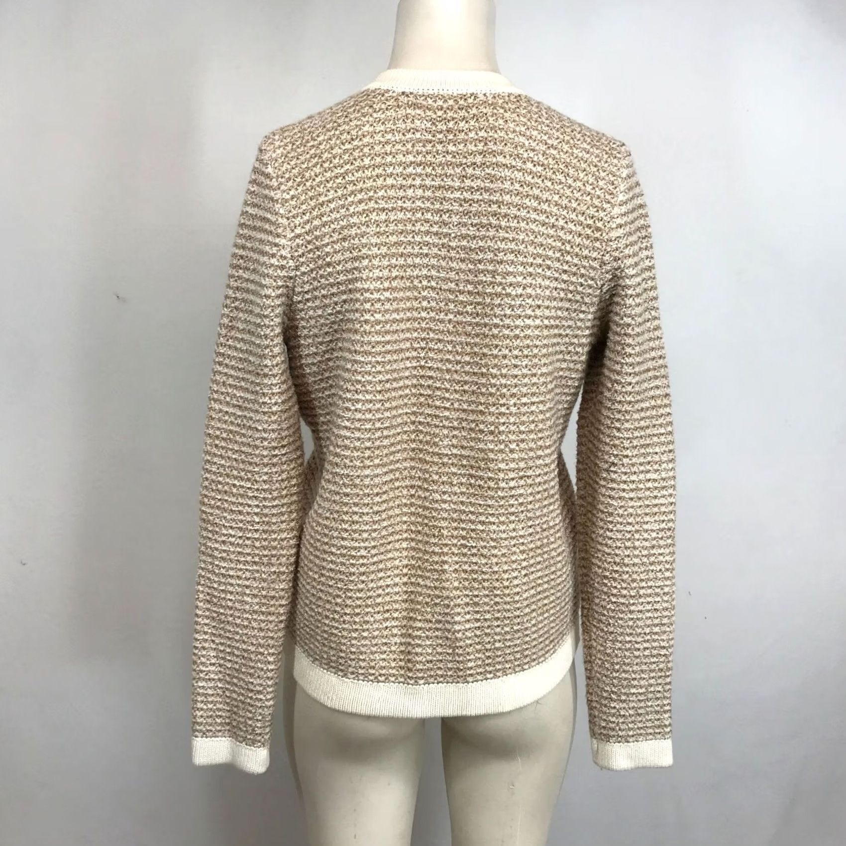 Loft LOFT - WOMEN'S MEDIUM - TAN LONG SLEEVE OPEN FRONT CARDIGAN Size M / US 6-8 / IT 42-44 - 5 Thumbnail
