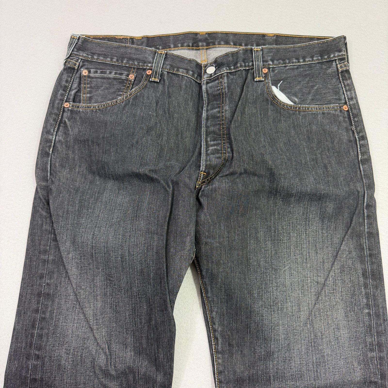 Levi's Vintage Levis 501xx Jeans Men's 40x32 Black Faded Denim Size US 40 / EU 56 - 2 Thumbnail
