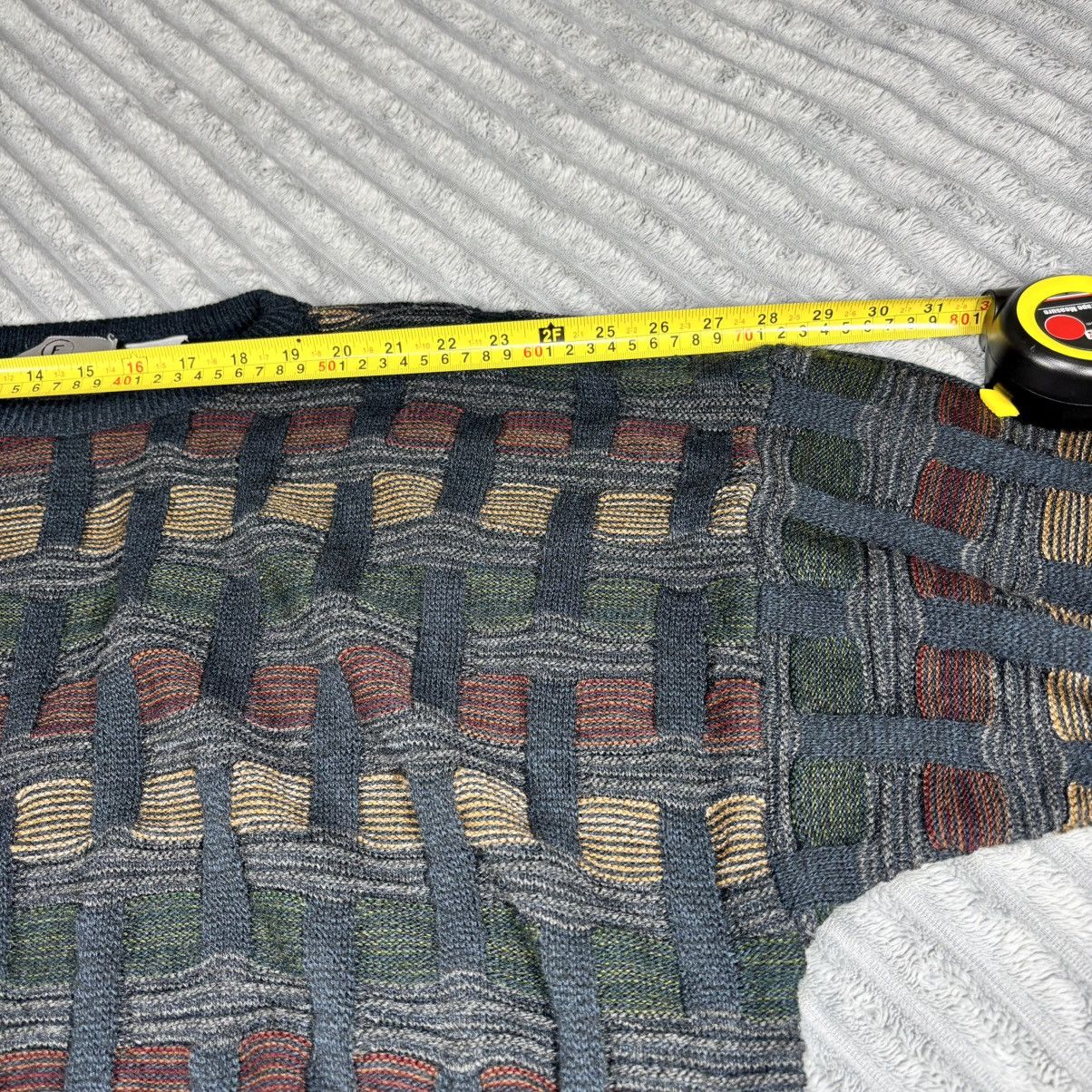 Farah Farah Mens 2xL VTG 90s Textured Multicolored KnitSweater Size US XXL / EU 58 / 5 - 3 Thumbnail