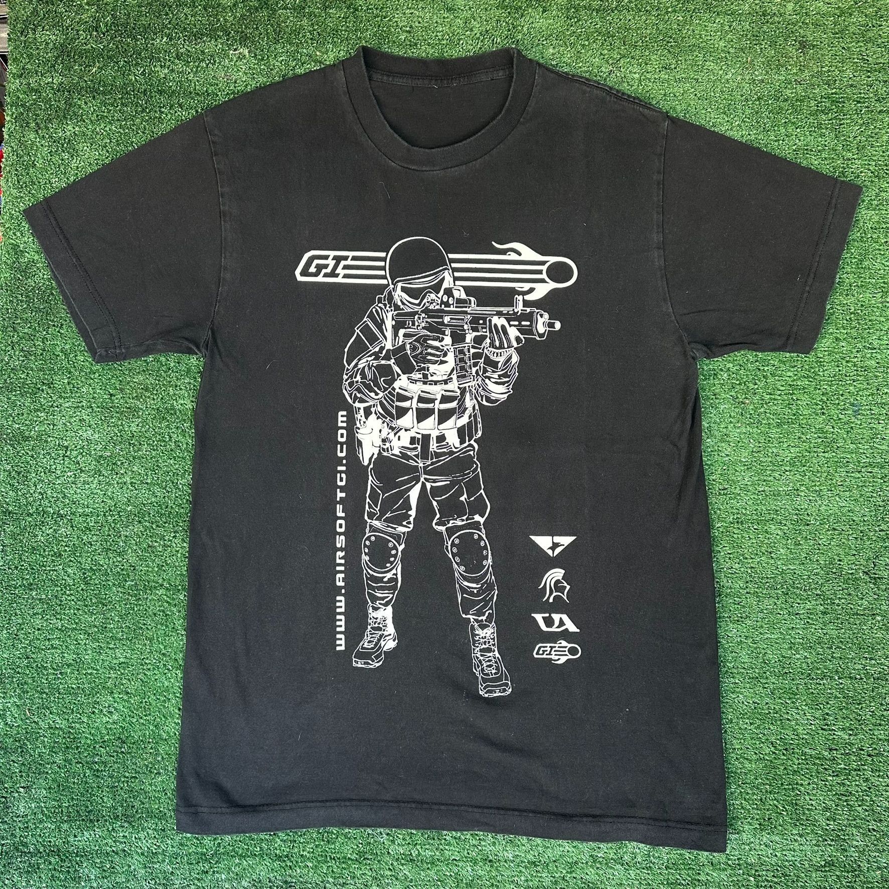 Vintage Vintage Y2K Airsoft GI Soldier T-Shirt Black M/L Tactical Mi Size US M / EU 48-50 / 2 - 1 Thumbnail