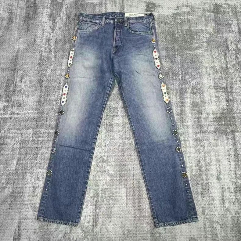 Kapital Kapital Gemstone Denim Pants Blue Size 32 | Grailed
