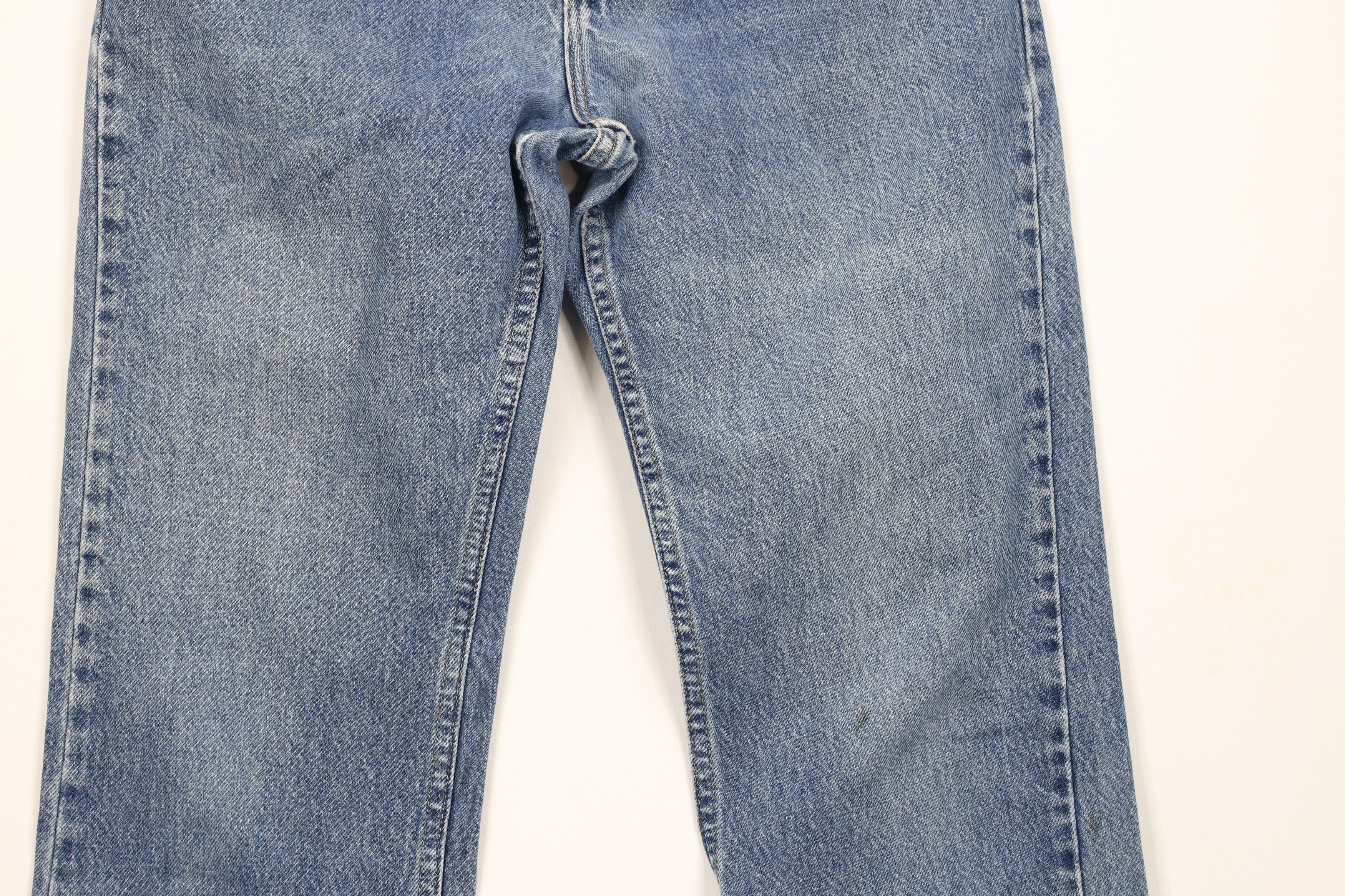 Lee × Vintage Vintage 90s Lee Jeans Straight Leg Denim Jeans Blue Cotton Size US 33 - 3 Thumbnail