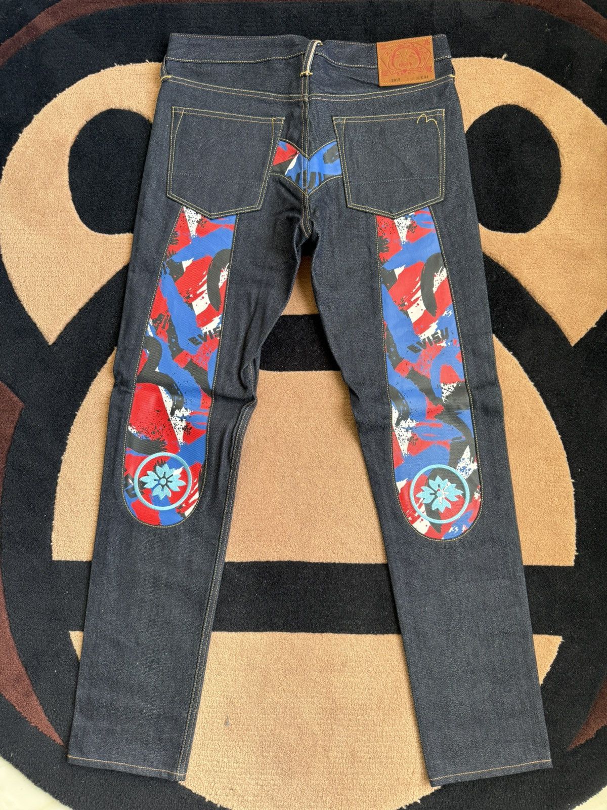 Evisu evisu camo daicock style denim jeans size：31x34 Size US 31 - 1 Thumbnail