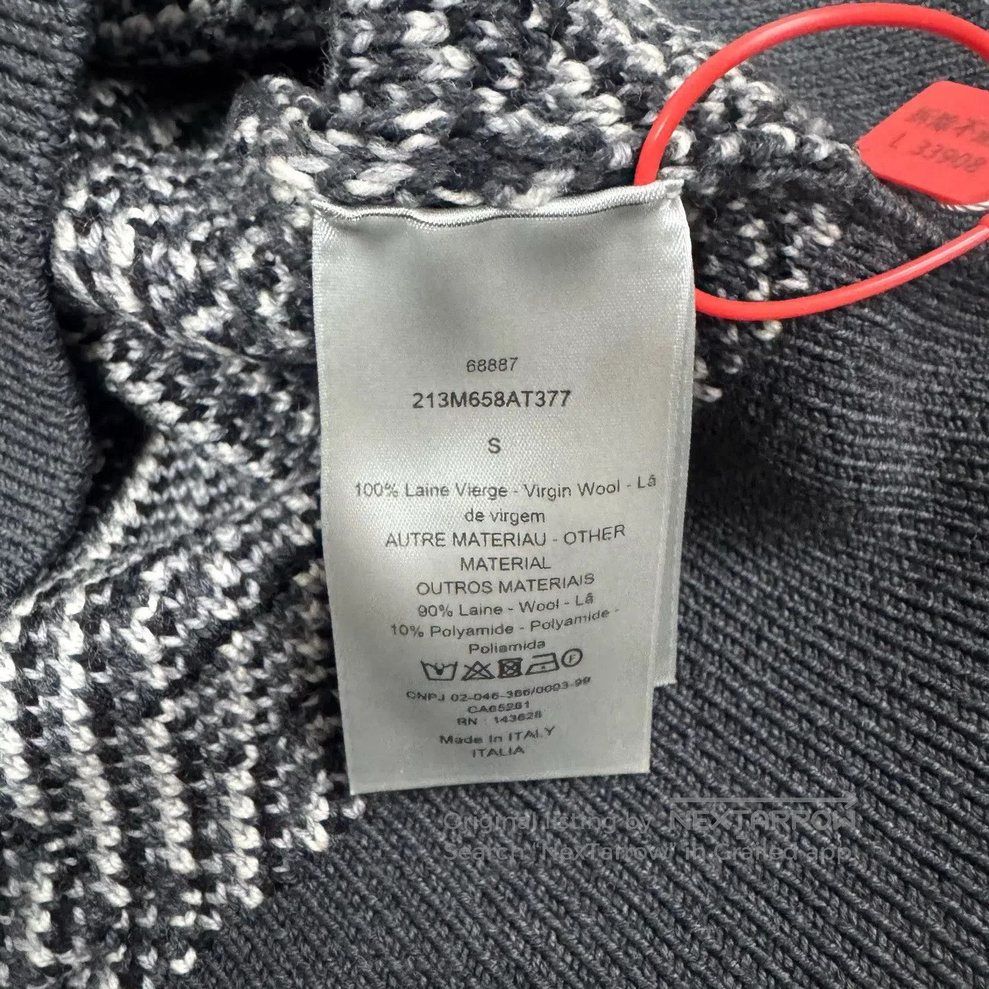 Dior Dior Old Age Geometry jacquard Knitted sweater| Size S / US 4 / IT 40 - 7 Thumbnail