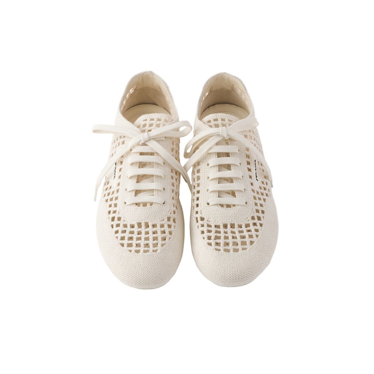 Prada PRADA Collapse $1290 Ivory Crochet Sneakers New & Authentic Size US 8 / IT 38 - 3 Thumbnail