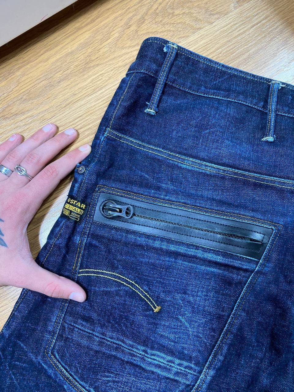 G-Star Crazy Crash Dirty Baggy Faded Jean Japan Avant Garde Style Size US 31 - 9 Thumbnail