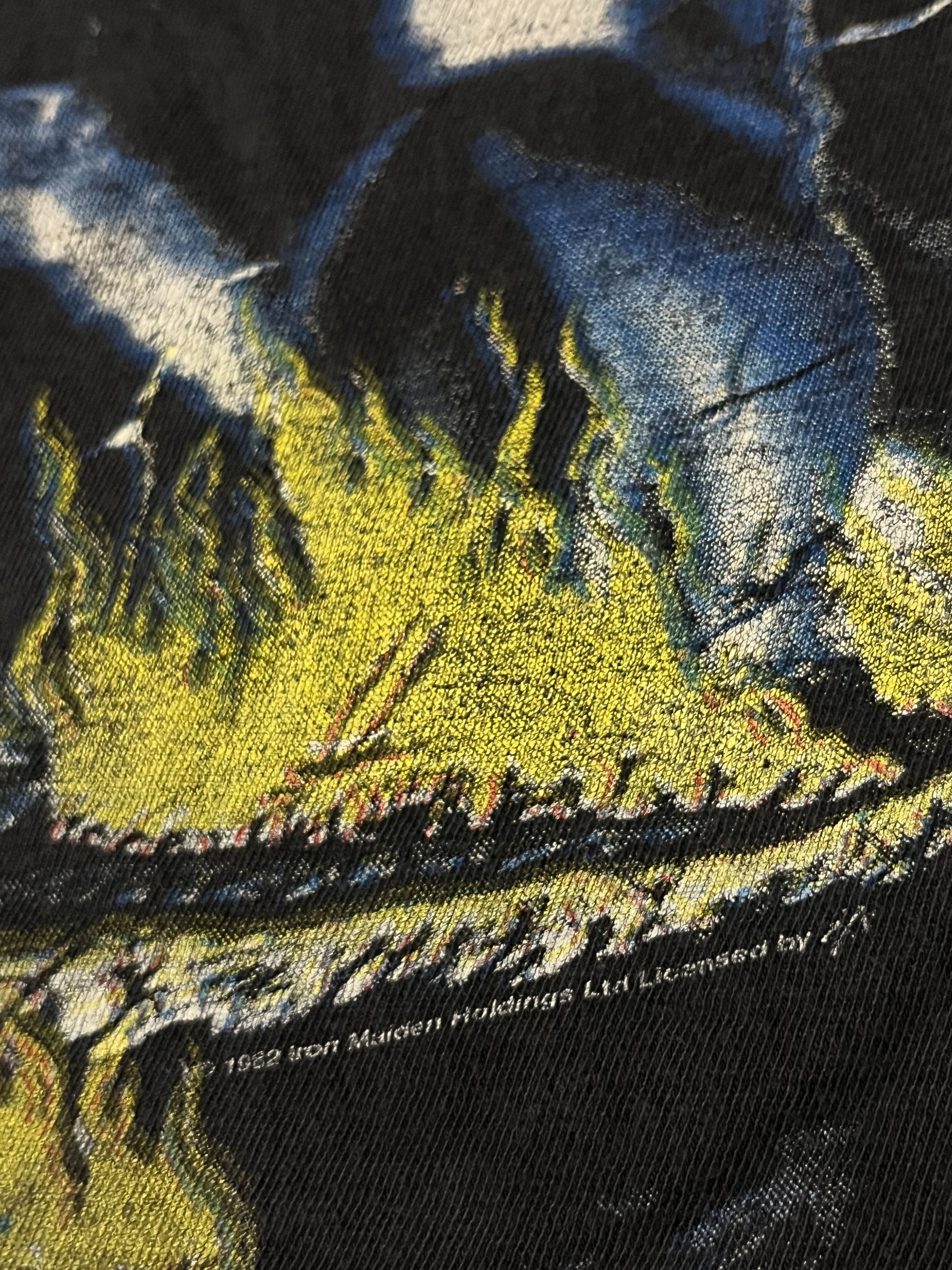 Band Tees × Iron Maiden × Vintage Rare 1982 Iron Maiden "The Number of the Beast" Album Cover Size US XL / EU 56 / 4 - 4 Thumbnail