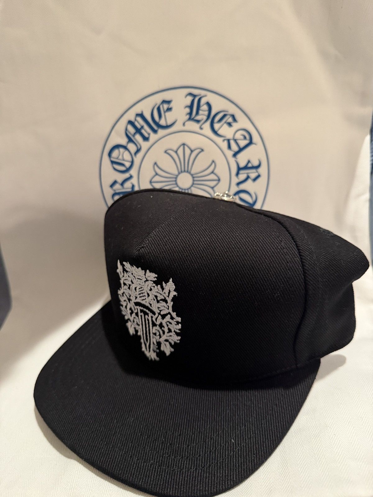 Chrome Hearts Chrome Hearts Dagger Denim Baseball Hat Size ONE SIZE - 1 Thumbnail