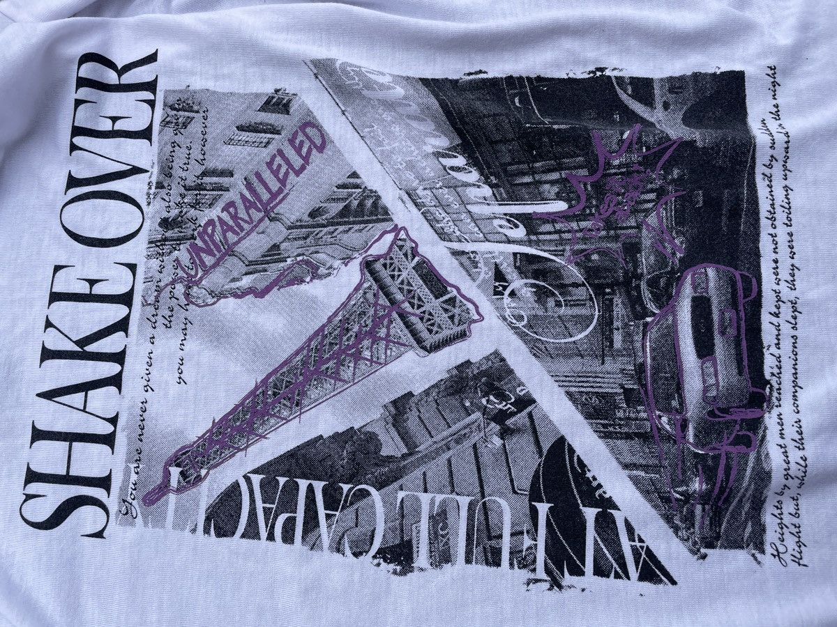 2000s Japanese archive Layered Drape Poem Long Sleeve Tee