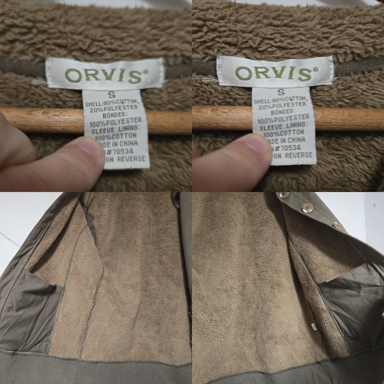 Orvis VINTAGE Orvis Cardigan Sweater Womens Small Green Fleece Lined Button Front Long Sleeve Ladies S Green Cardigan Womens Size S / US 4 / IT 40 - 8 Thumbnail