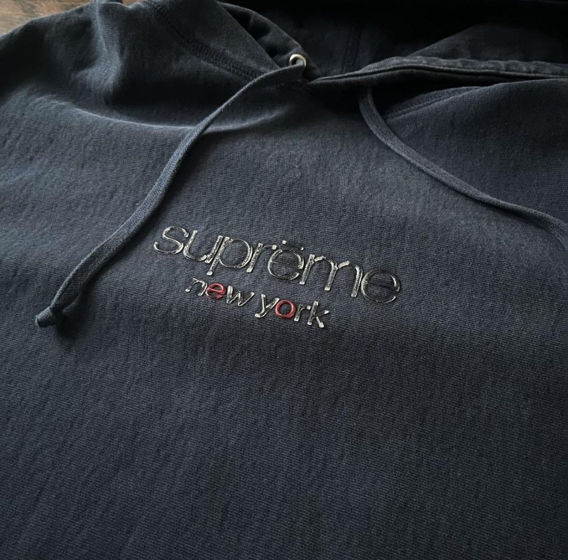 Supreme Vintage Rare Supreme Chrome Classic Logo Hoodie Size US L / EU 52-54 / 3 - 2 Thumbnail
