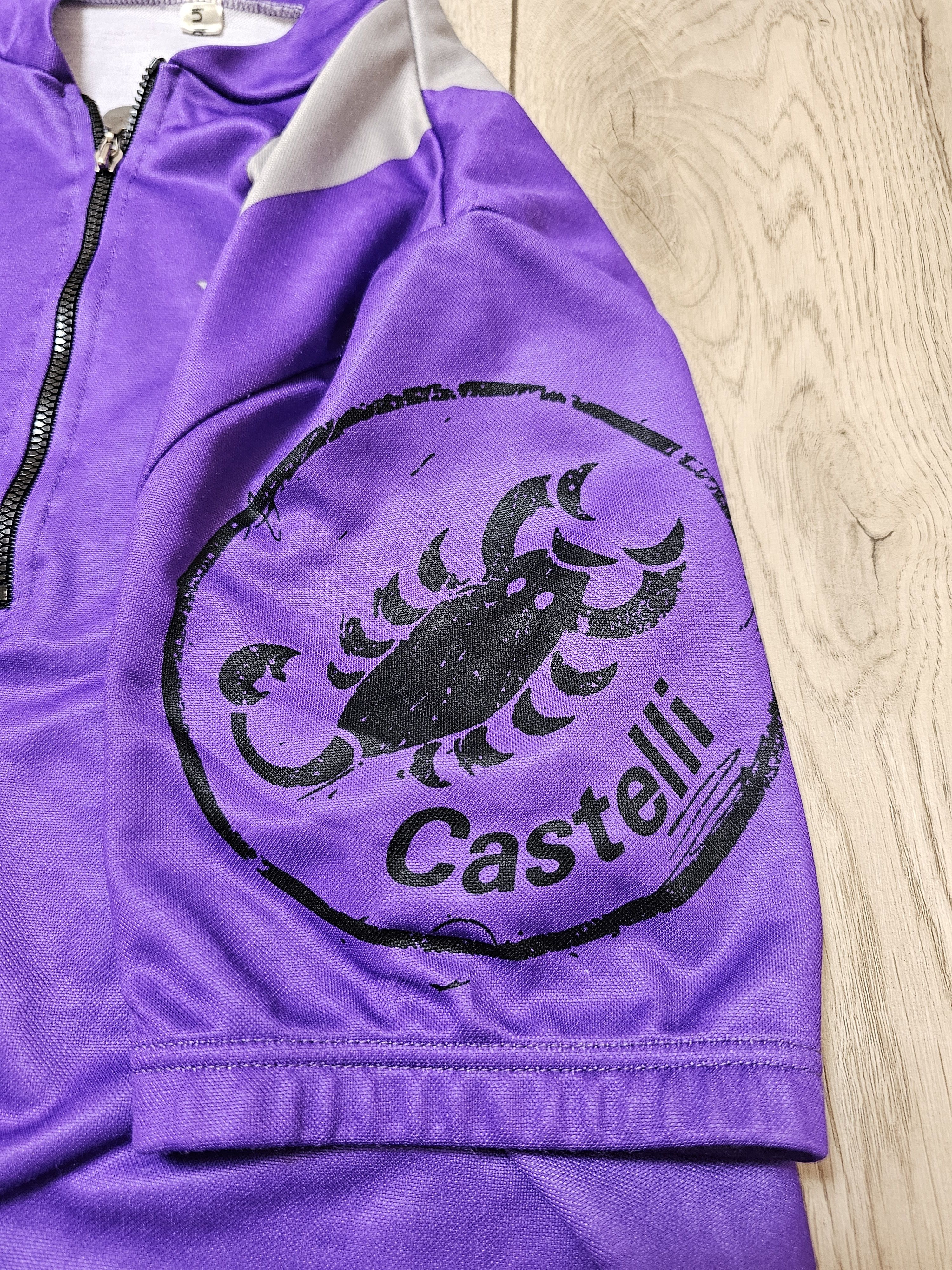 Vintage CASTELLI VINTAGE JERSEY VELO SHIRT PURPLE PRO RACE CYCLING Size US L / EU 52-54 / 3 - 4 Thumbnail