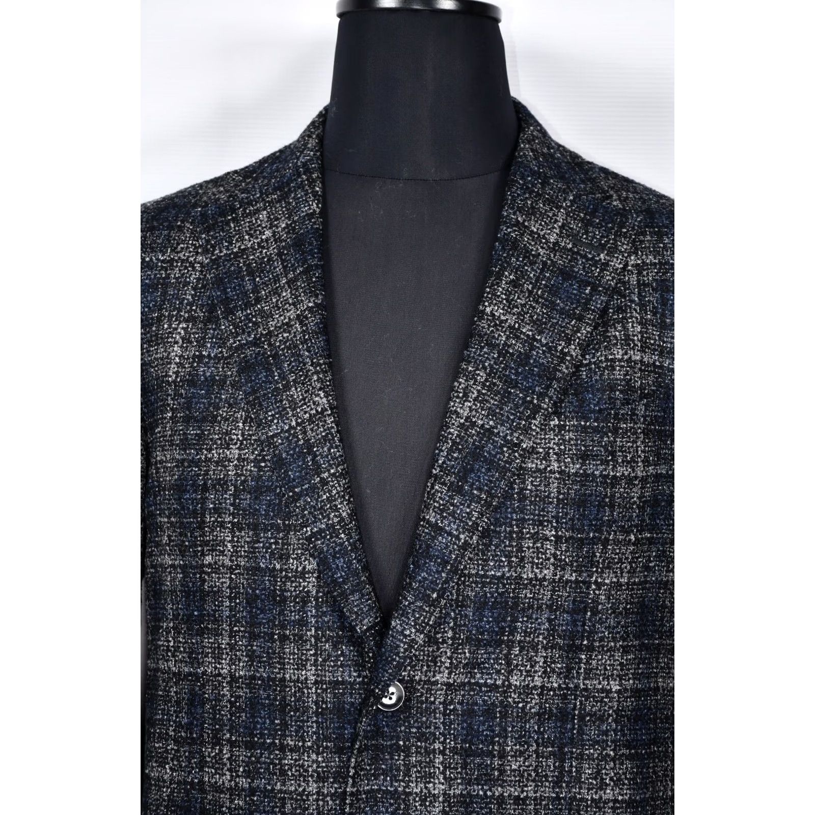 L.B.M. 1911 L.B.M 1911 Blazer Shirt Men 52 Blue Check Wool Limited Edition Tailored Modern Classic Suit Jacket Size 52R - 6 Thumbnail
